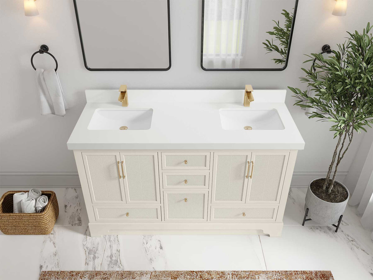 Alys 60 in. W x 22 in. D Double Sink Bathroom Vanity - Willow Bath and Vanity