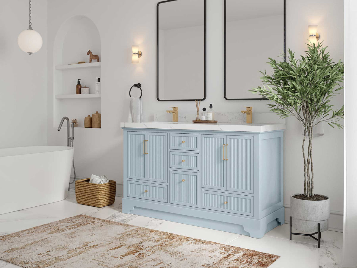 Alys 60 in. W x 22 in. D Double Sink Bathroom Vanity - Willow Bath and Vanity