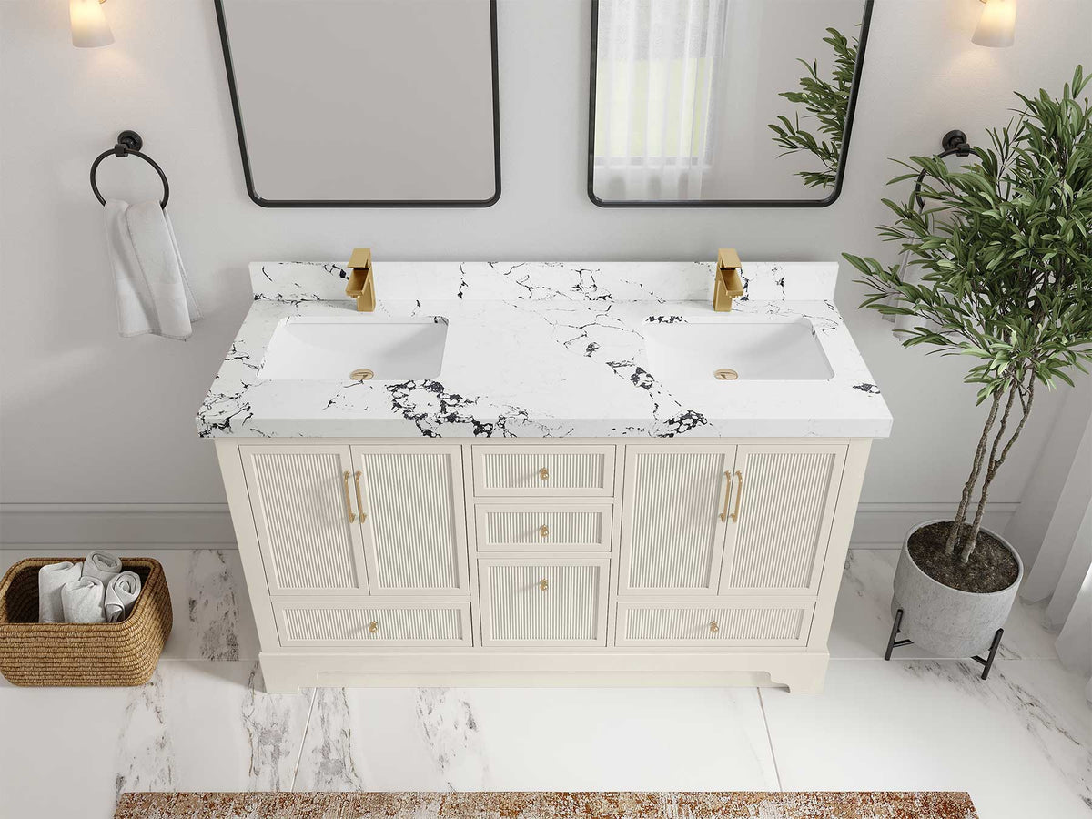 Alys 60 in. W x 22 in. D Double Sink Bathroom Vanity - Willow Bath and Vanity