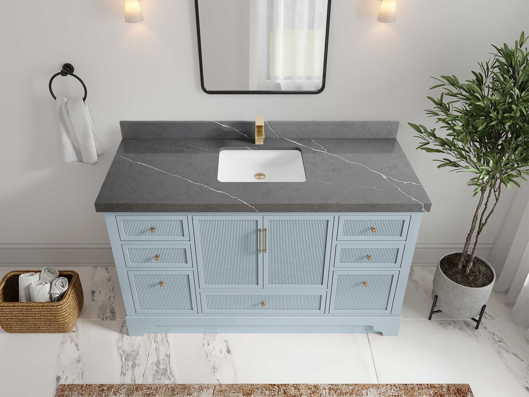 Alys 60 in. W x 22 in. D Single Sink Bathroom Vanity - Willow Bath and Vanity