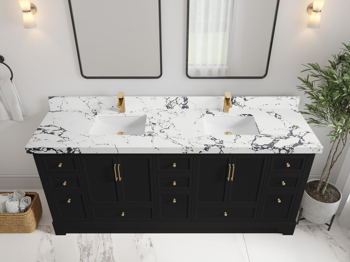 Alys 80 in. W x 22 in. D Double Sink Bathroom Vanity - Willow Bath and Vanity