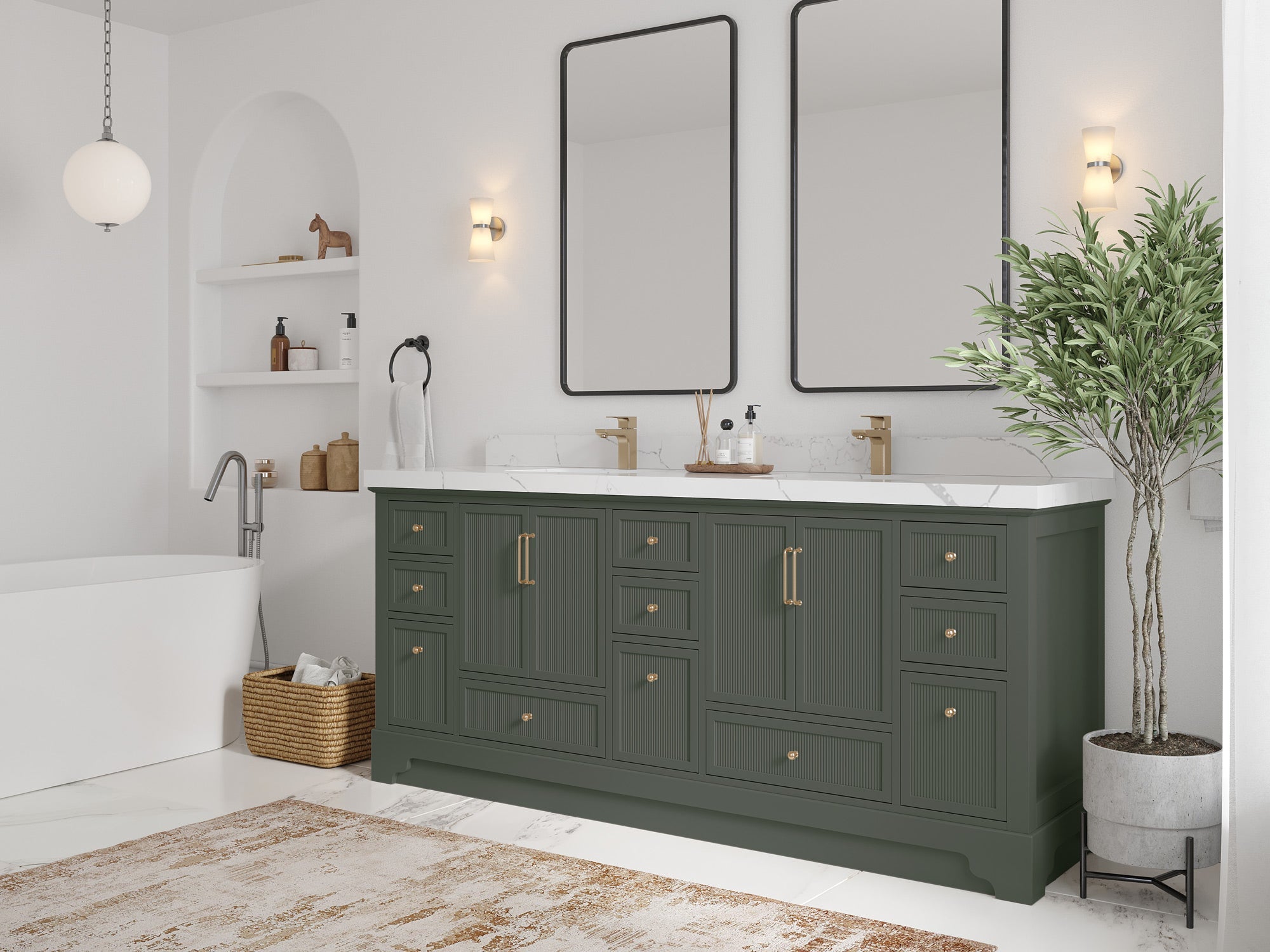 Alys 80 in. W x 22 in. D Double Sink Bathroom Vanity - Willow Bath and Vanity