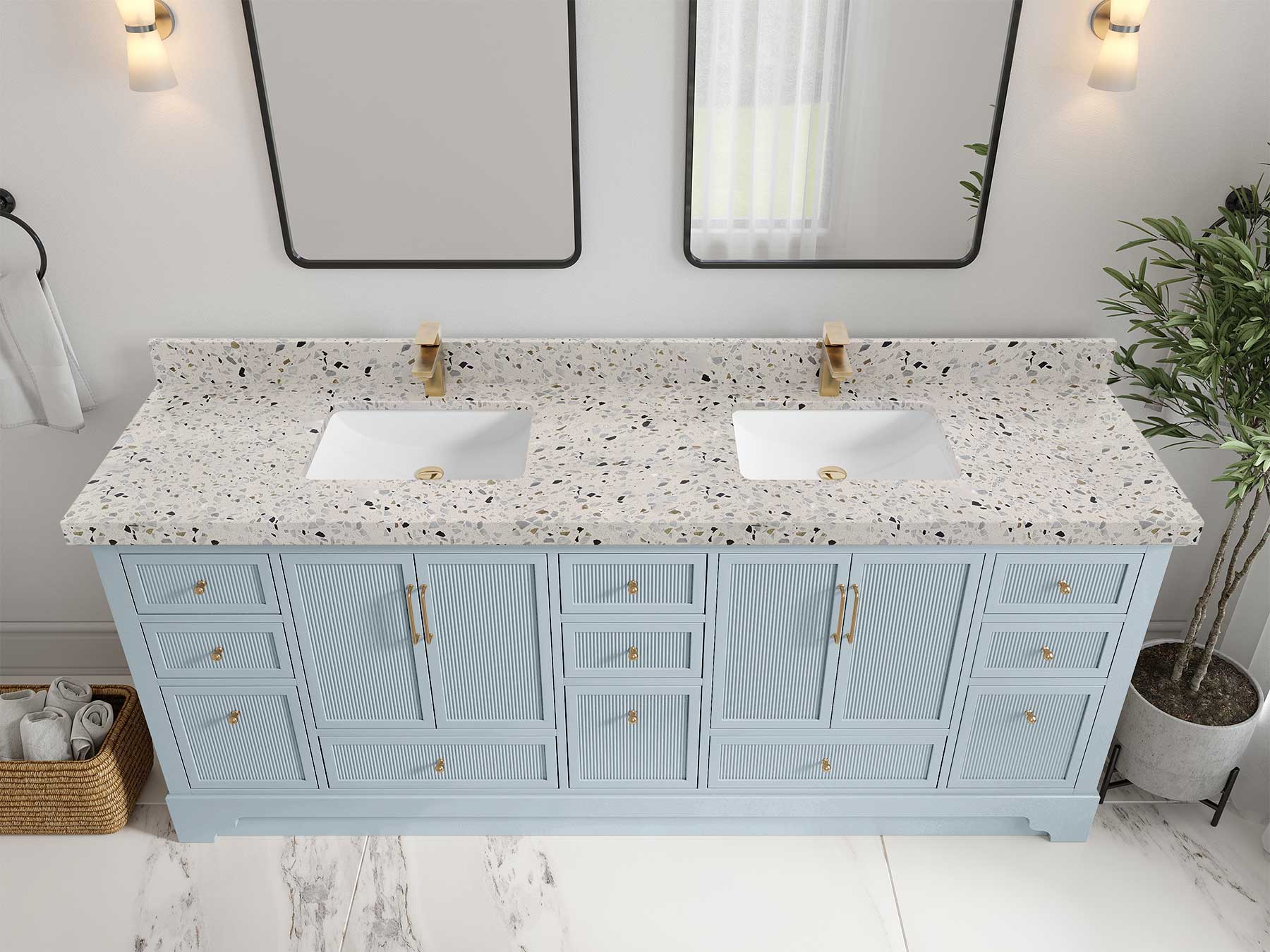 Alys 84 in. W x 22 in. D Double Sink Bathroom Vanity - Willow Bath and Vanity