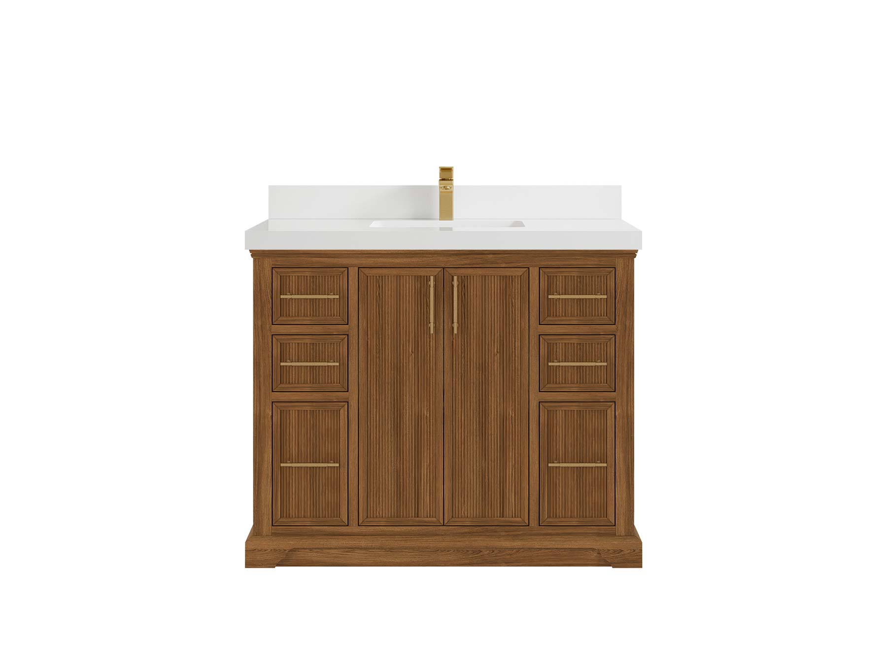 Alys Teak Wood 42 in. W x 22 in. D Single Sink Bathroom Vanity - Willow Bath and Vanity