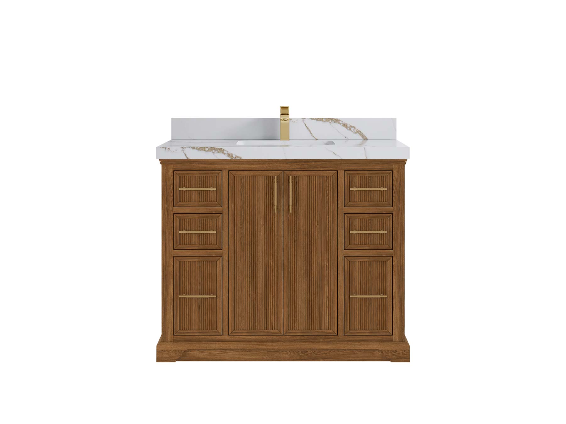 Alys Teak Wood 42 in. W x 22 in. D Single Sink Bathroom Vanity - Willow Bath and Vanity