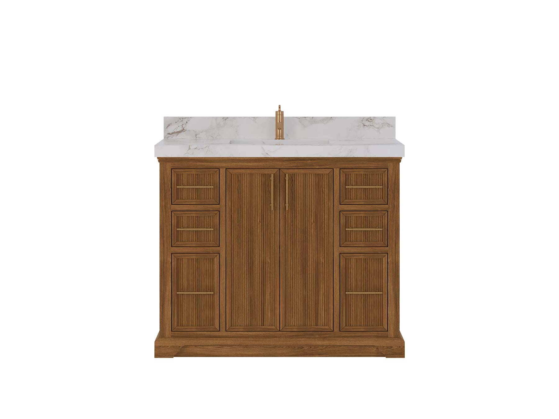 Alys Teak Wood 42 in. W x 22 in. D Single Sink Bathroom Vanity - Willow Bath and Vanity