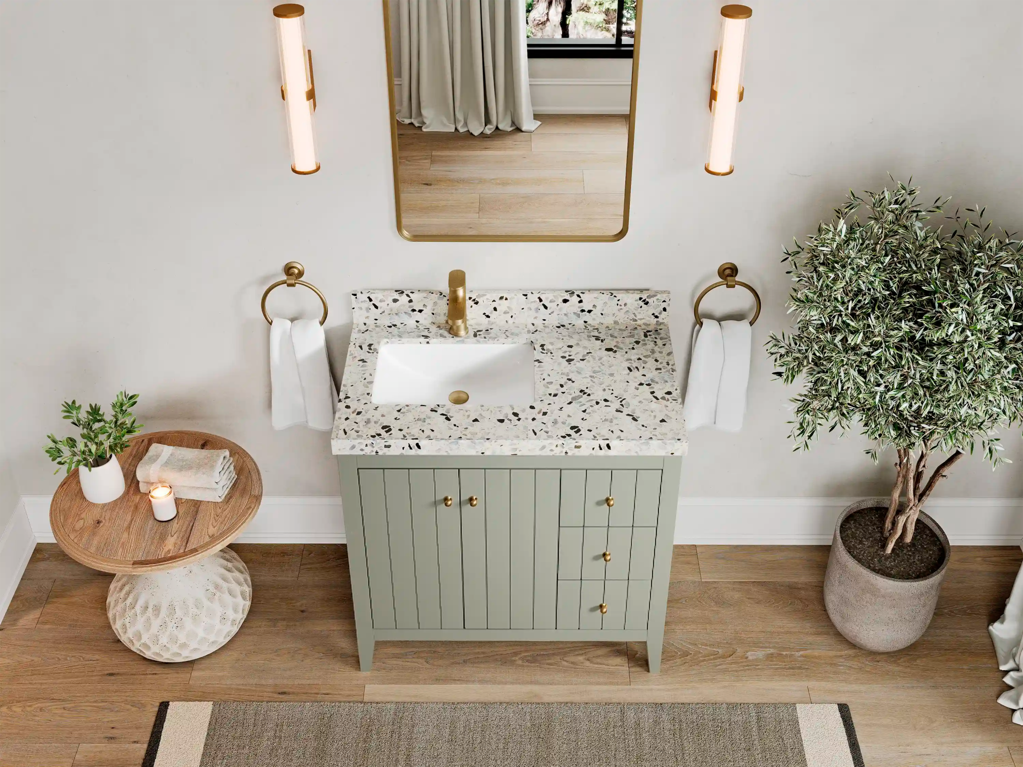 Atlanta 36 in. W x 22 in. D Left Offset Sink Bathroom Vanity - Willow Bath and Vanity