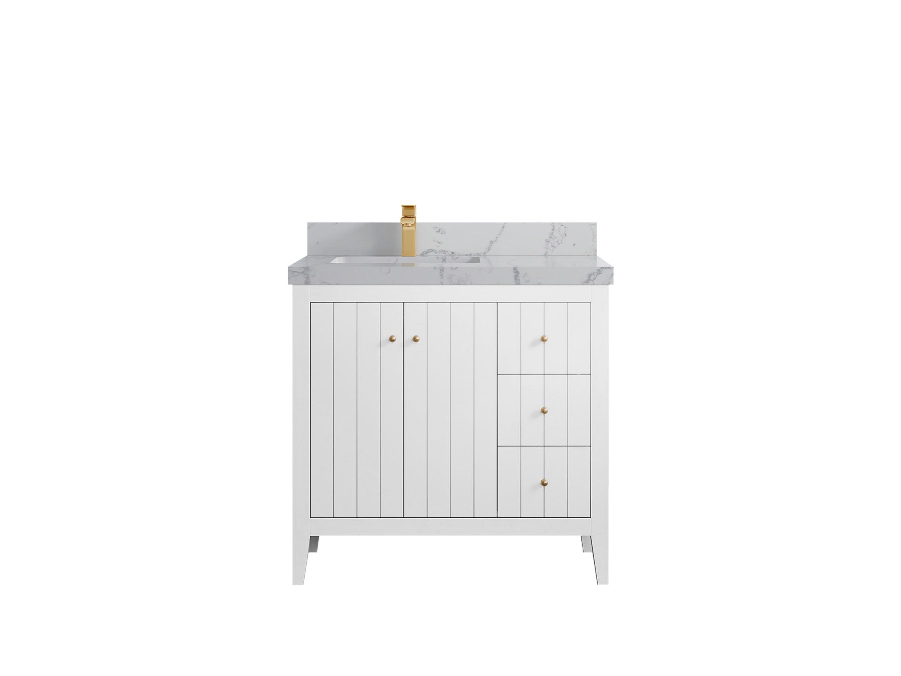 Atlanta 36 in. W x 22 in. D Left Offset Sink Bathroom Vanity - Willow Bath and Vanity