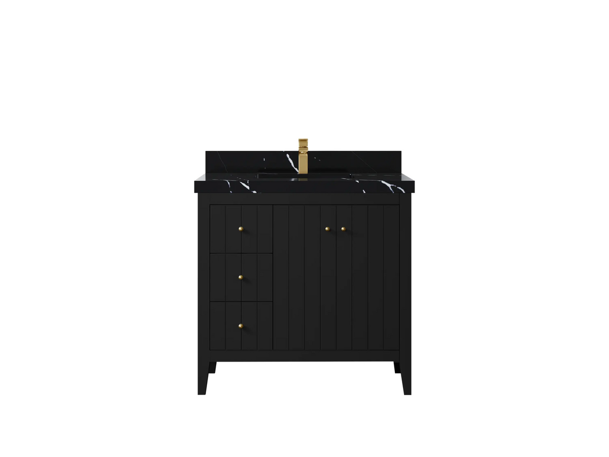 Atlanta 36 W x 22 D Center Sink Vanity for Elegant Bathrooms - Willow Bath and Vanity