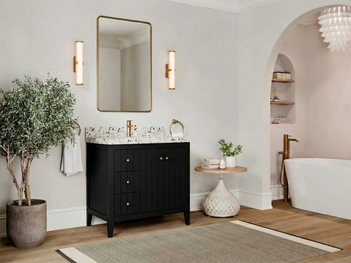 Atlanta 36 W x 22 D Center Sink Vanity for Elegant Bathrooms - Willow Bath and Vanity