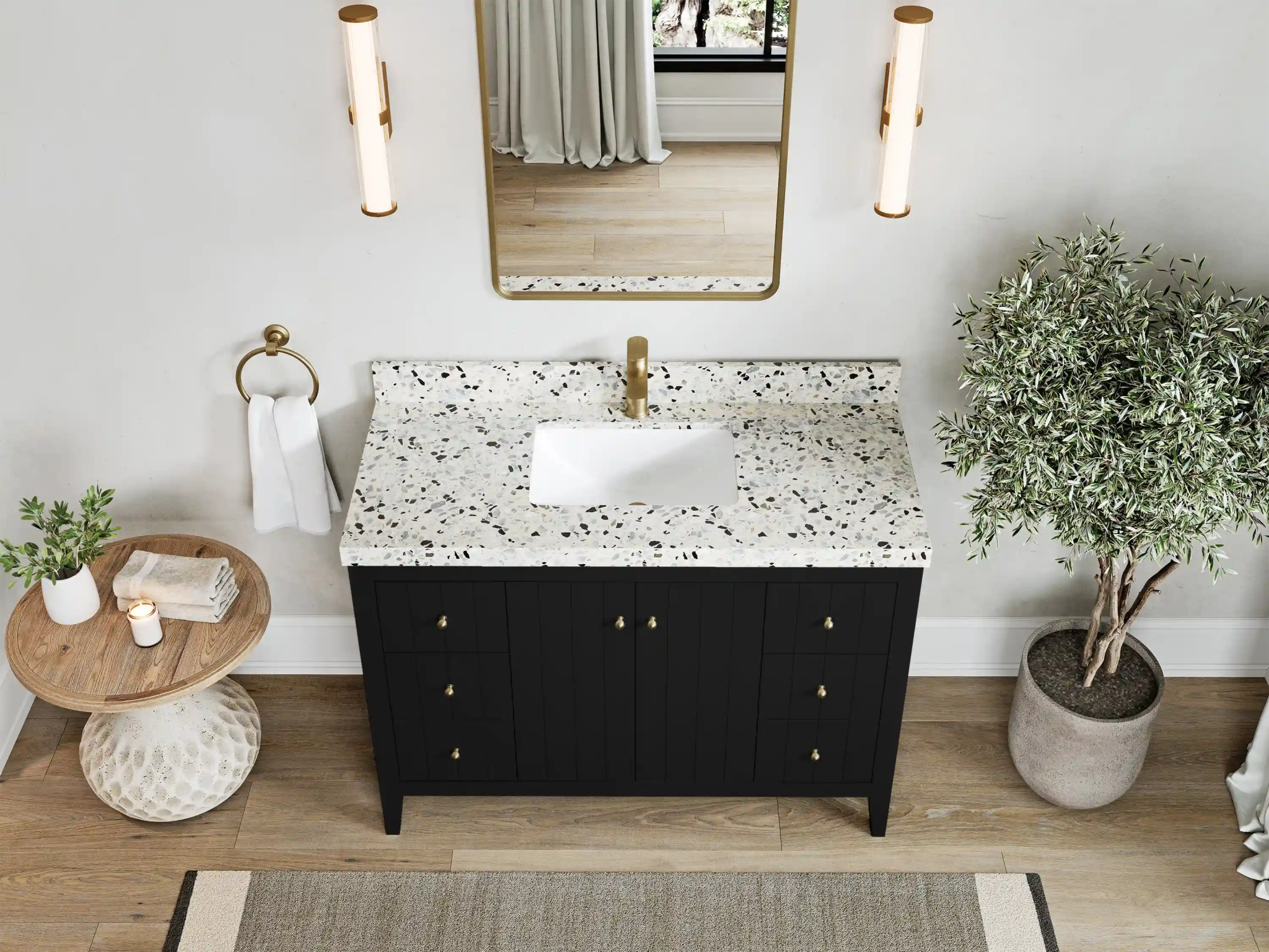 Atlanta 48 in. W x 22 in. D Single Sink Bathroom Vanity - Willow Bath and Vanity