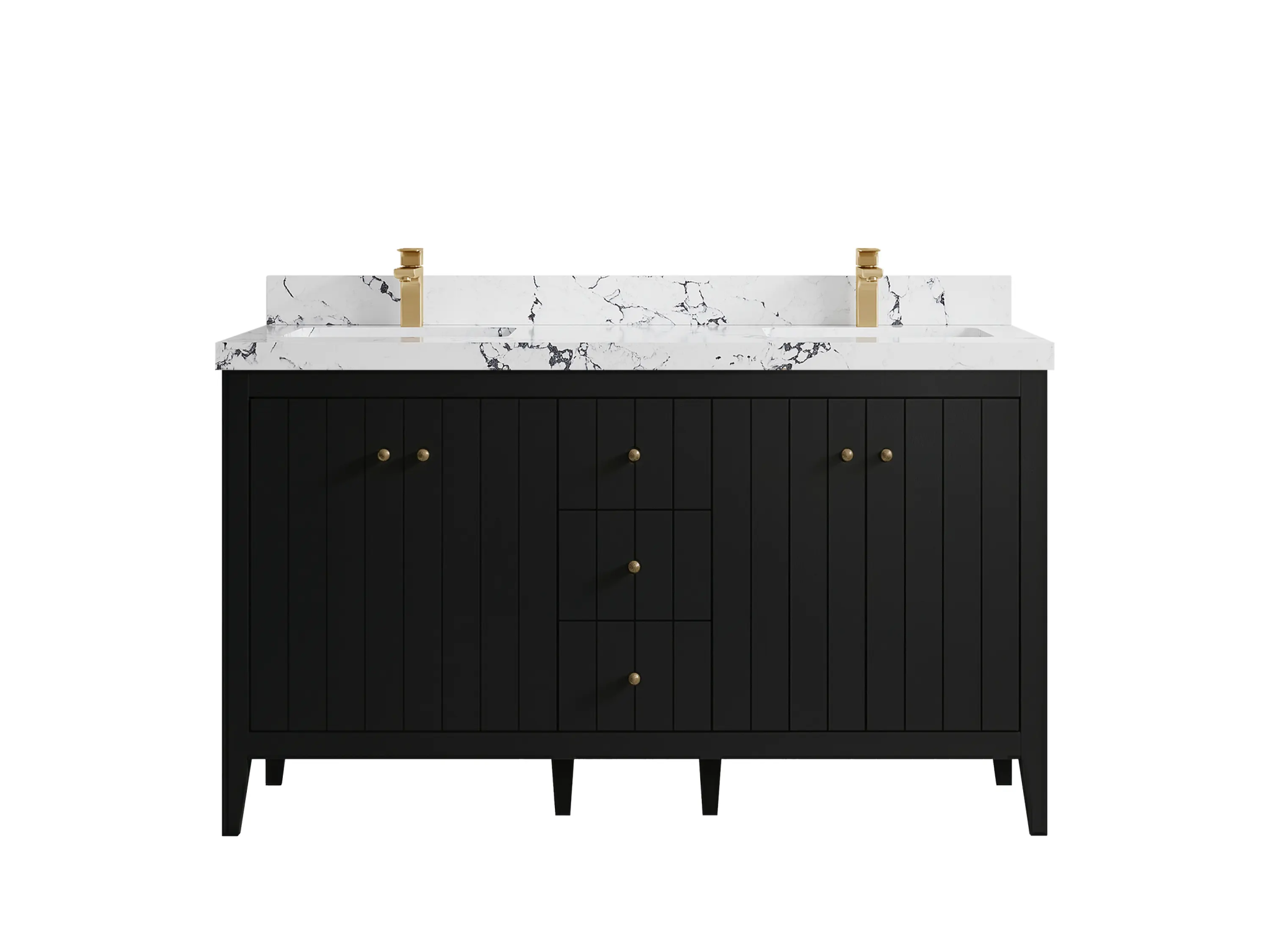 Atlanta 60 in. W x 22 in. D Double Sink Bathroom Vanity - Willow Bath and Vanity