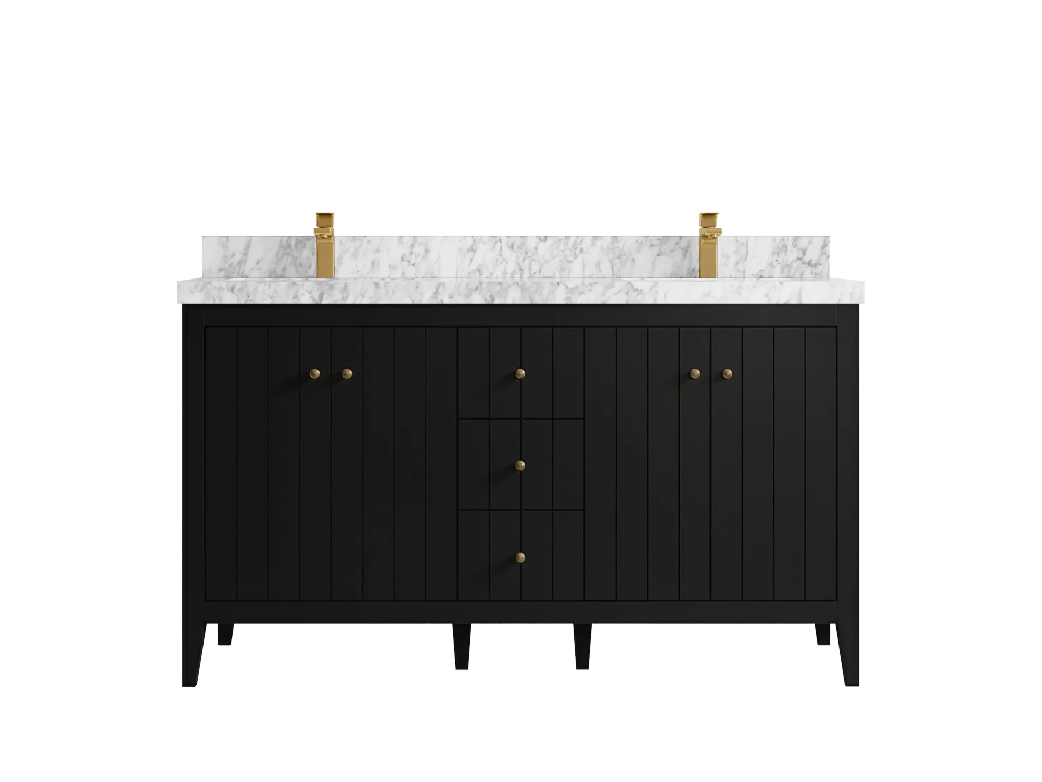 Atlanta 60 in. W x 22 in. D Double Sink Bathroom Vanity - Willow Bath and Vanity