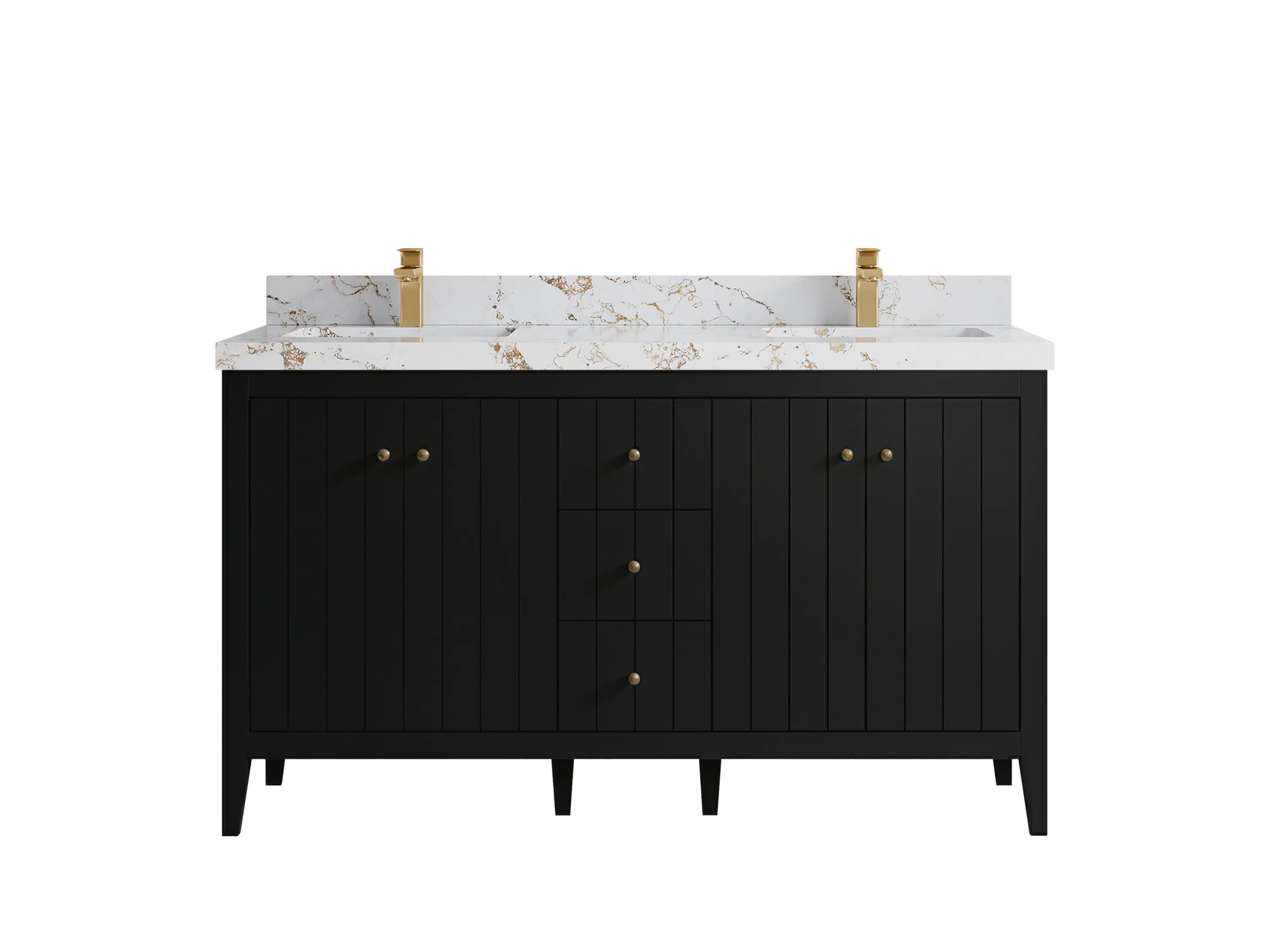Atlanta 60 in. W x 22 in. D Double Sink Bathroom Vanity - Willow Bath and Vanity