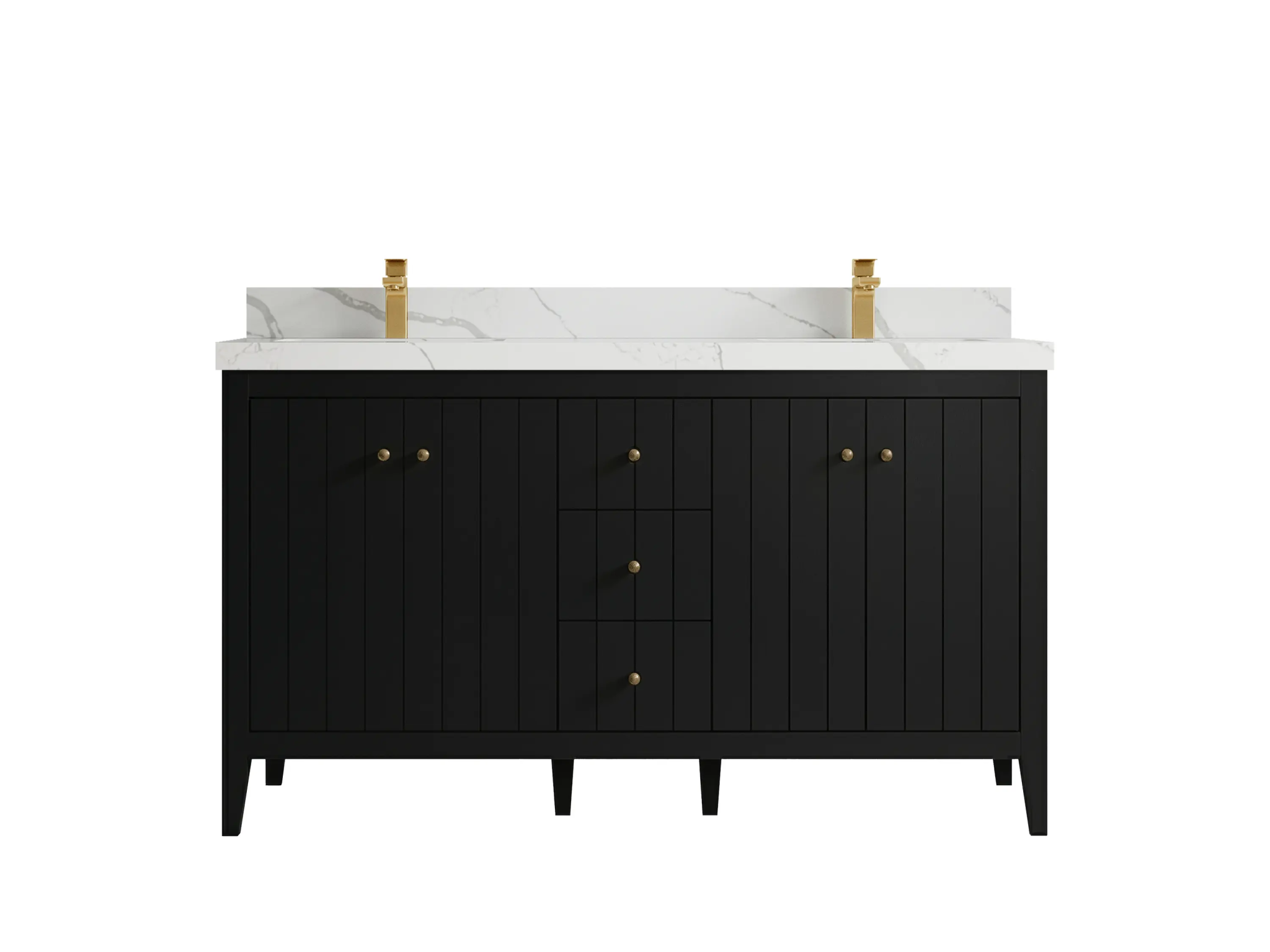 Atlanta 60 in. W x 22 in. D Double Sink Bathroom Vanity - Willow Bath and Vanity