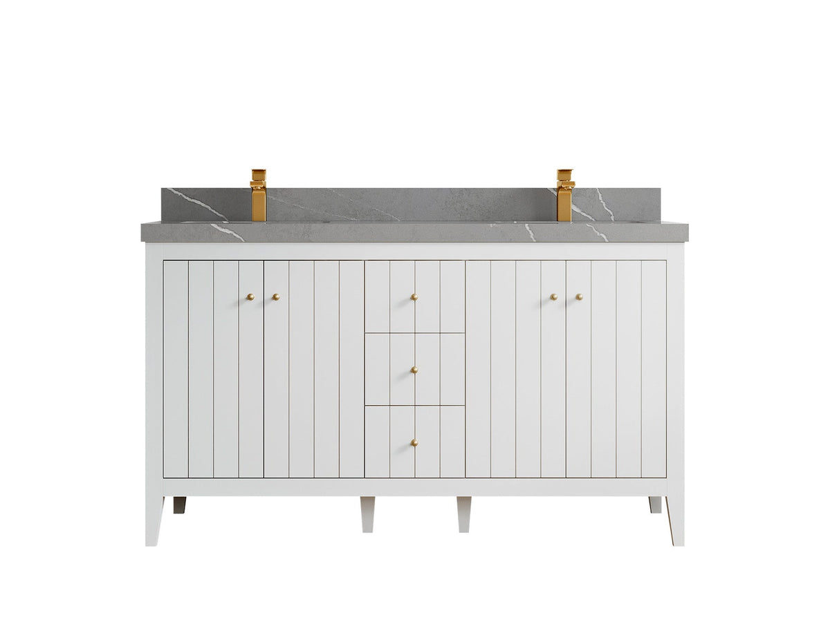 Atlanta 60 in. W x 22 in. D Double Sink Bathroom Vanity - Willow Bath and Vanity
