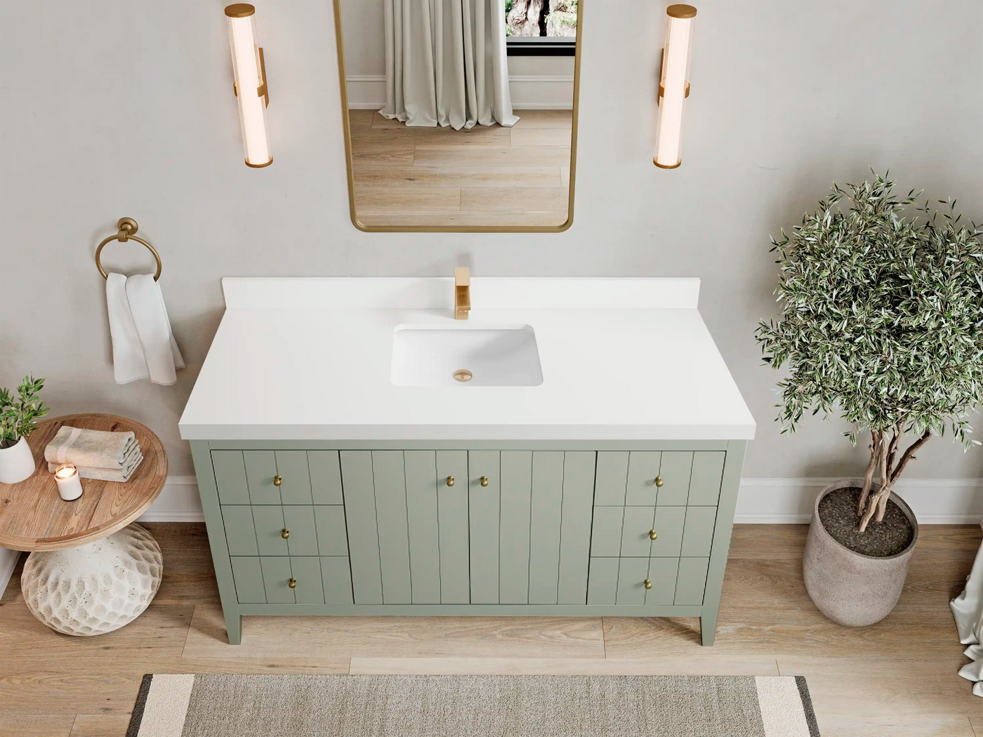 Atlanta 60 in. W x 22 in. D Single Sink Bathroom Vanity