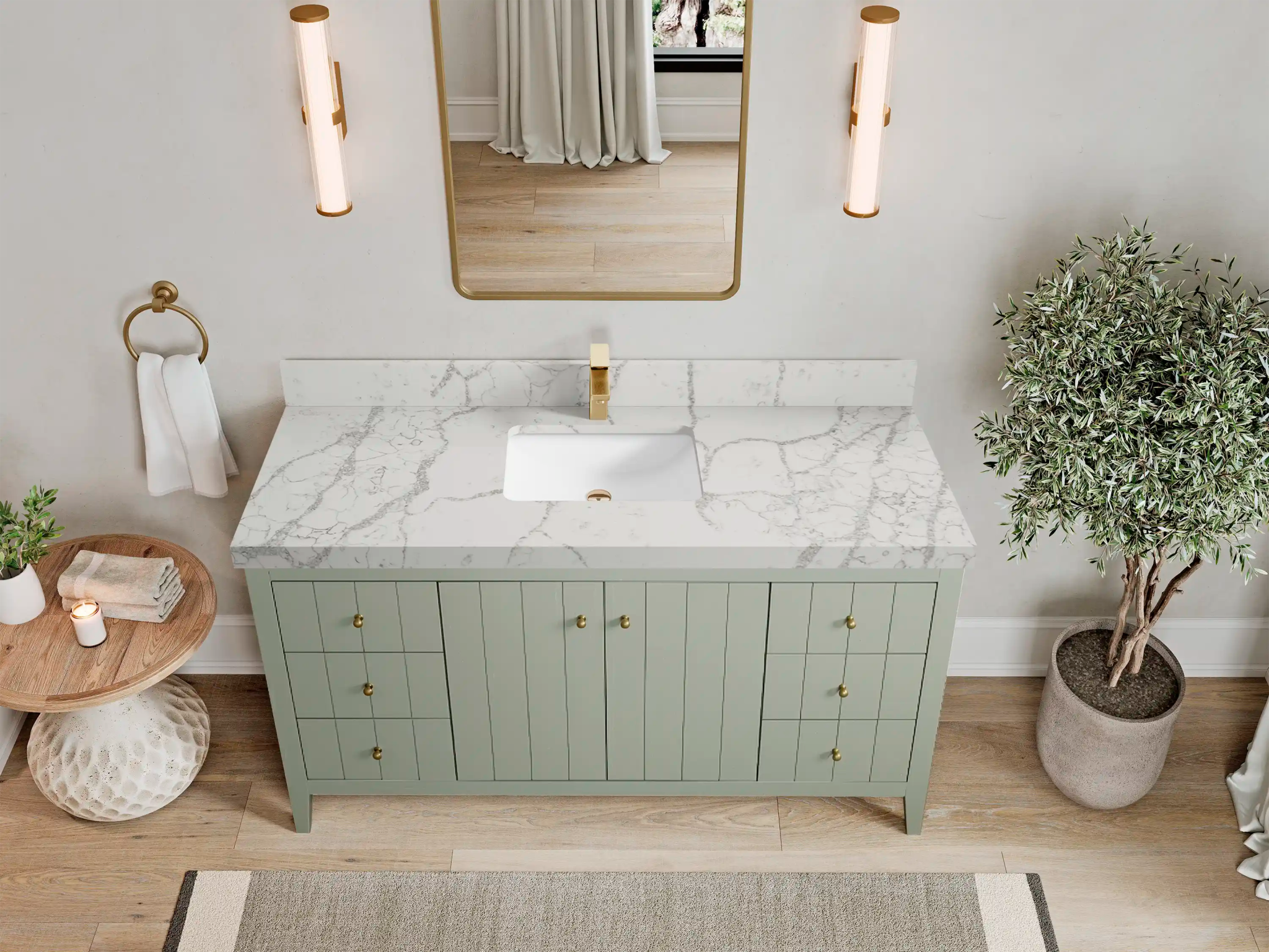 Atlanta 60 in. W x 22 in. D Single Sink Bathroom Vanity - Willow Bath and Vanity