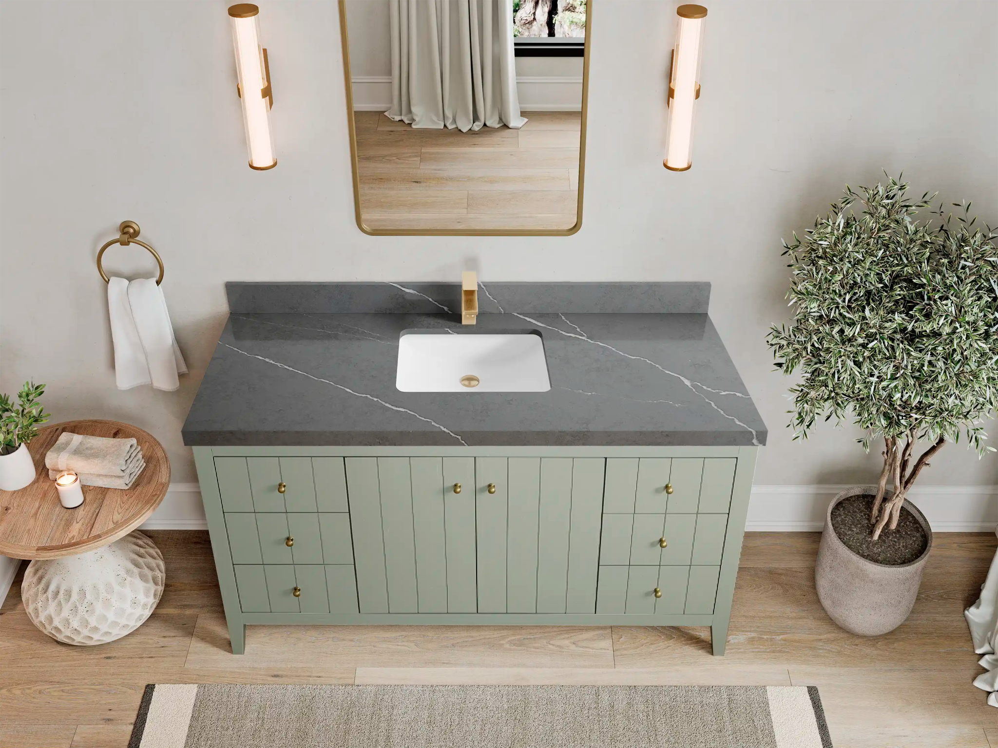 Atlanta 60 in. W x 22 in. D Single Sink Bathroom Vanity - Willow Bath and Vanity