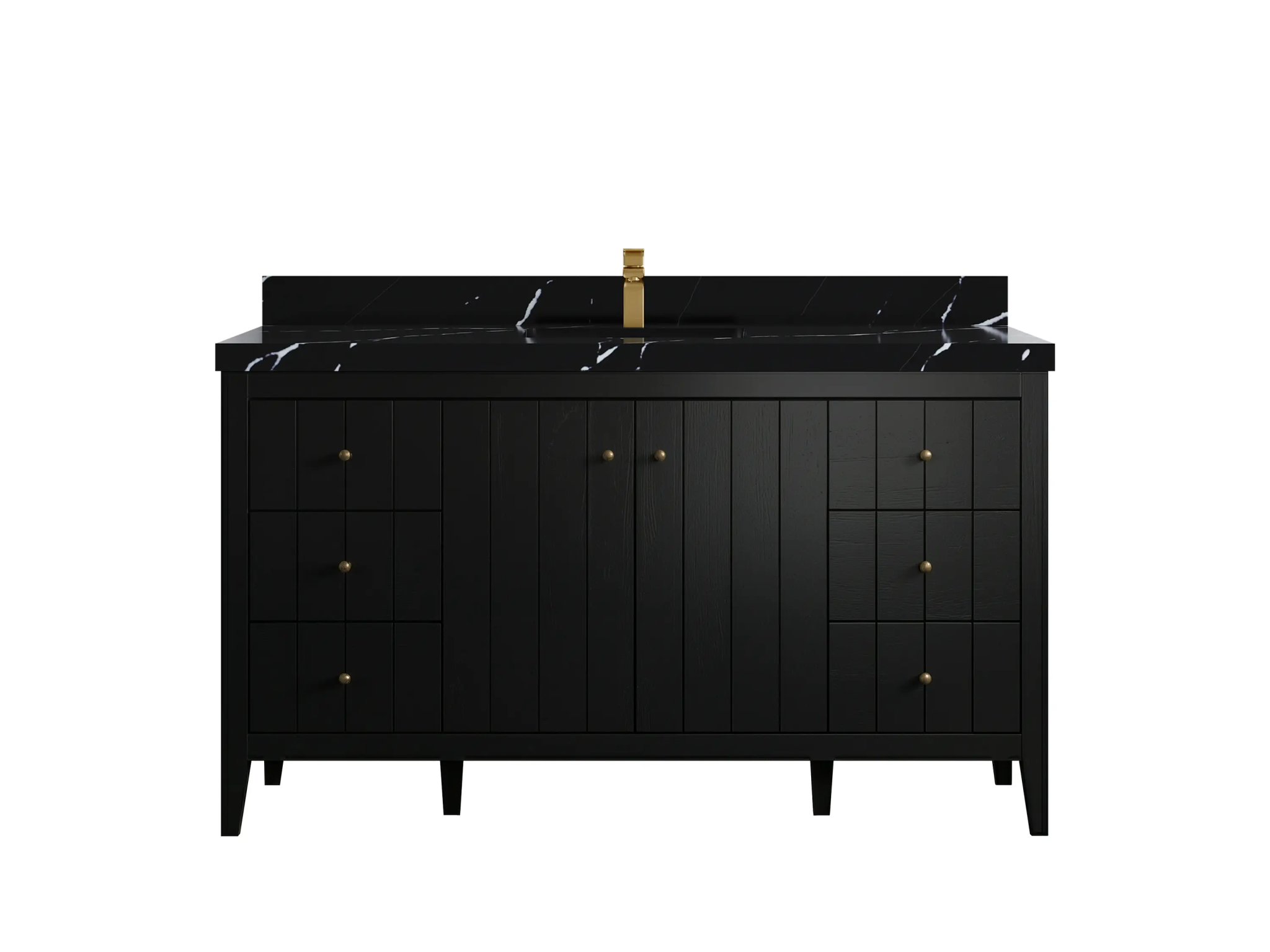 Atlanta 60 in. W x 22 in. D Single Sink Bathroom Vanity BLK - Willow Bath and Vanity
