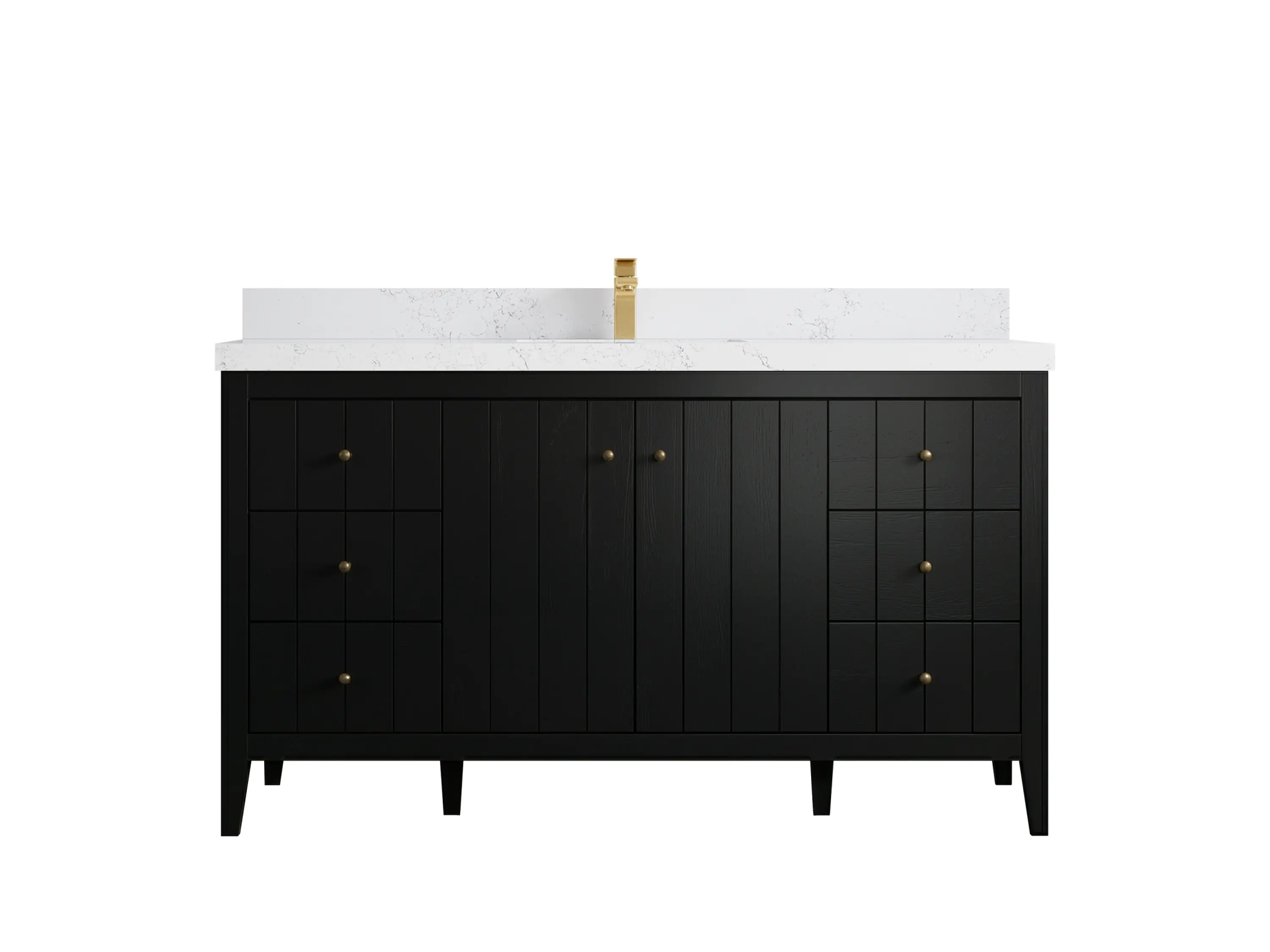 Atlanta 60 in. W x 22 in. D Single Sink Bathroom Vanity BLK - Willow Bath and Vanity