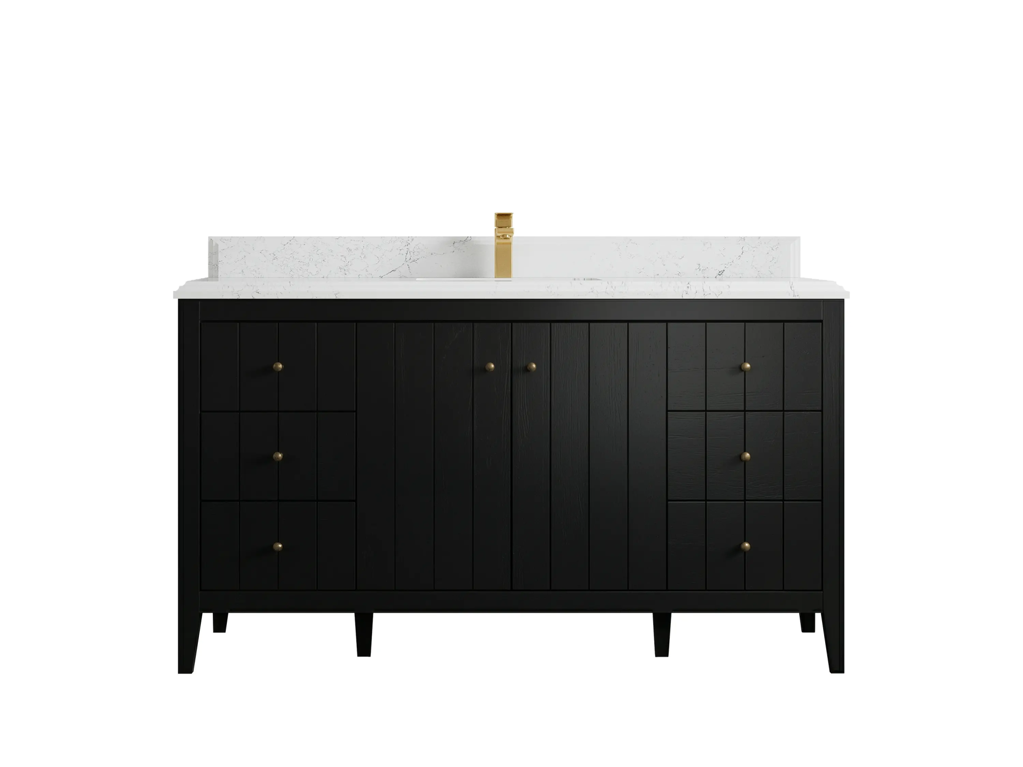 Atlanta 60 in. W x 22 in. D Single Sink Bathroom Vanity BLK - Willow Bath and Vanity