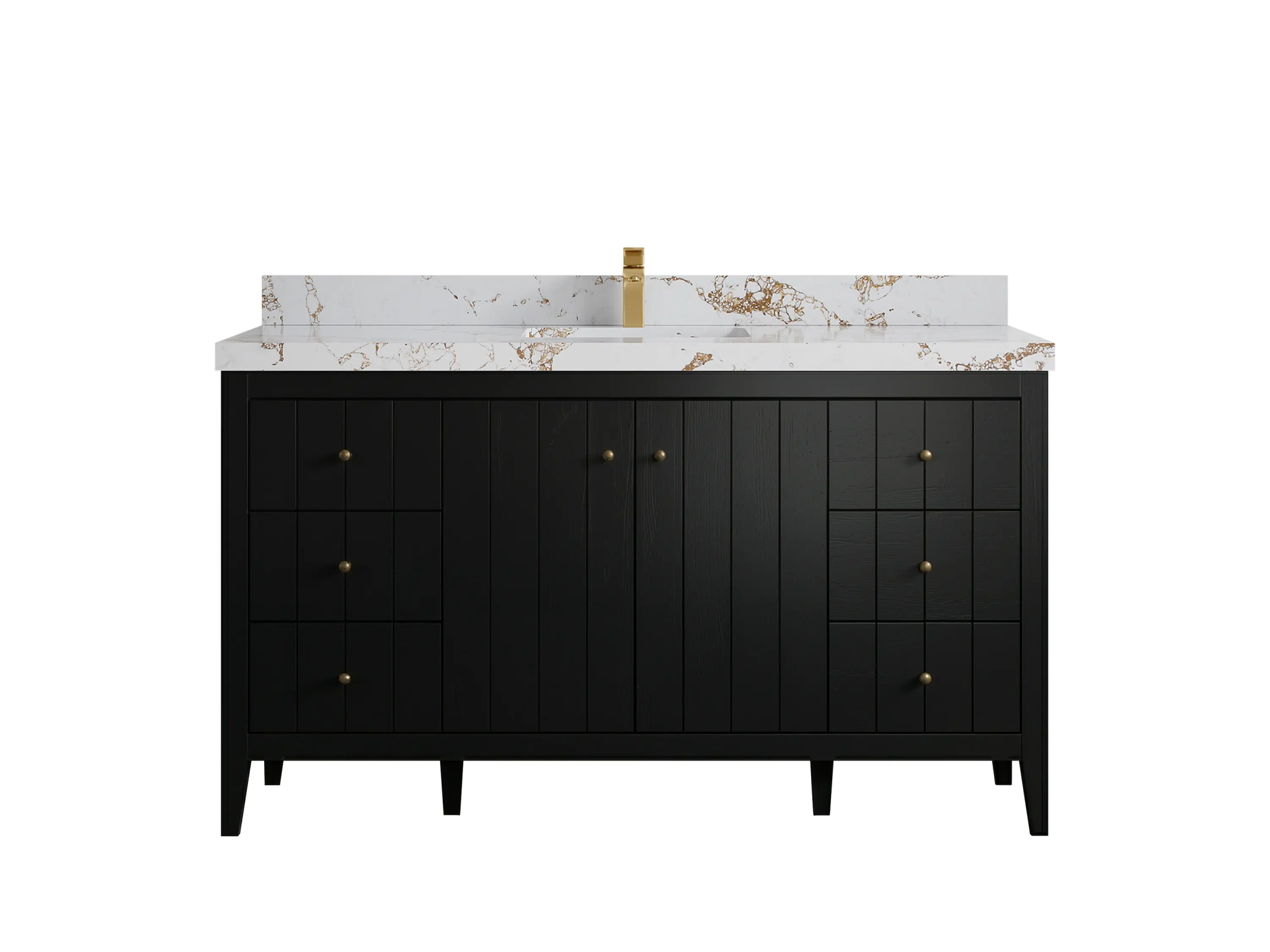 Atlanta 60 in. W x 22 in. D Single Sink Bathroom Vanity BLK - Willow Bath and Vanity