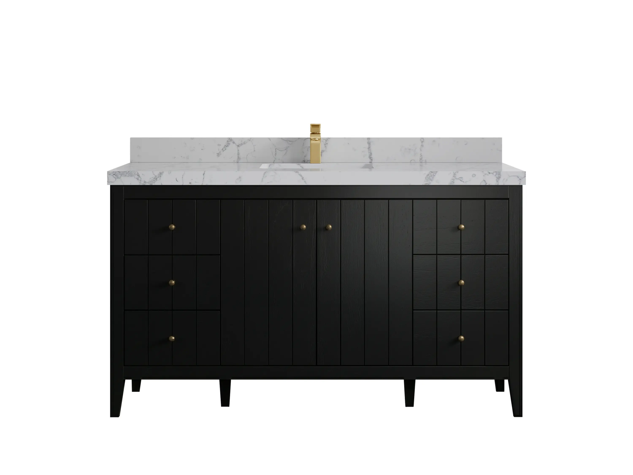 Atlanta 60 in. W x 22 in. D Single Sink Bathroom Vanity BLK - Willow Bath and Vanity