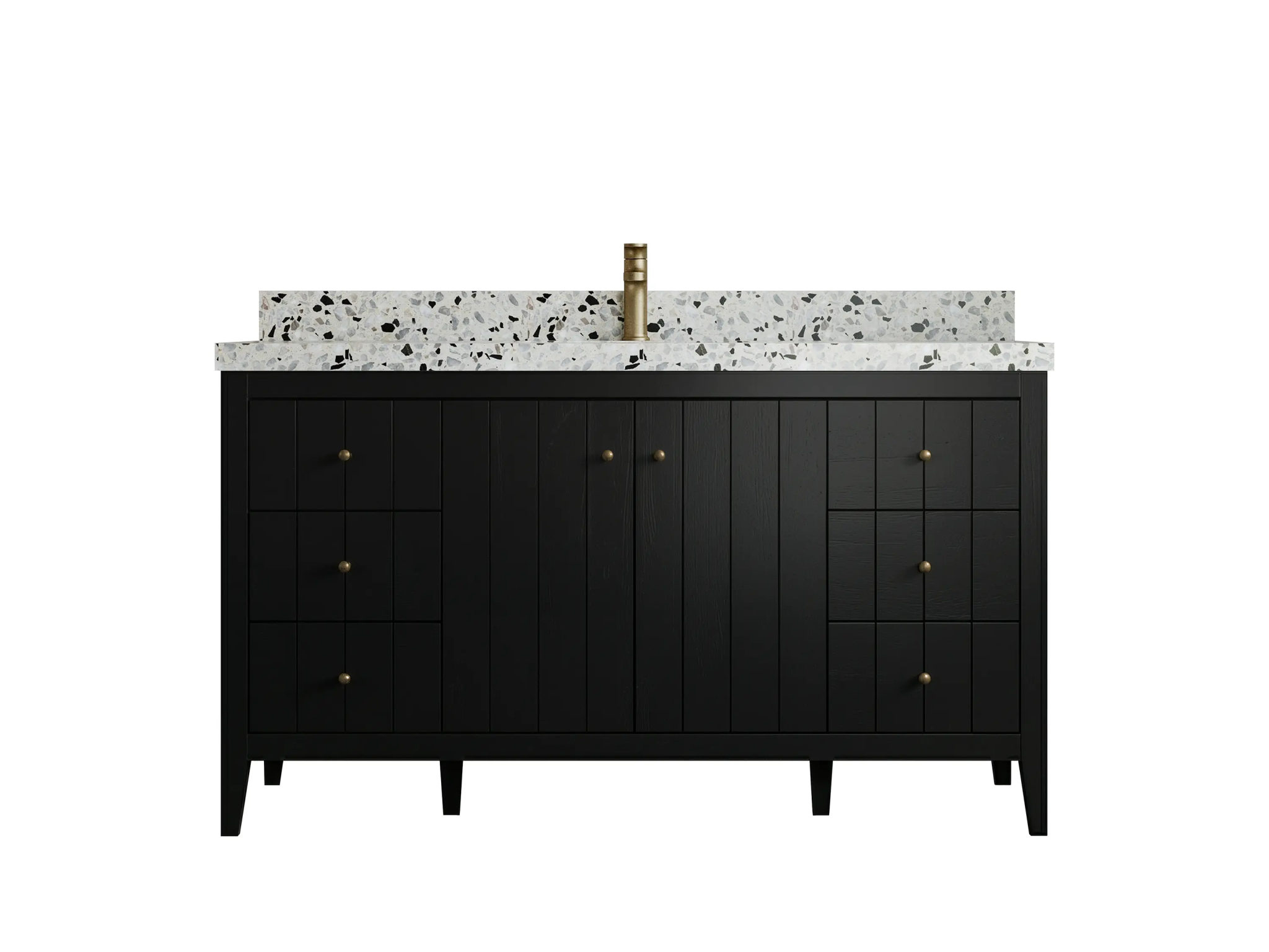 Atlanta 60 in. W x 22 in. D Single Sink Bathroom Vanity BLK - Willow Bath and Vanity