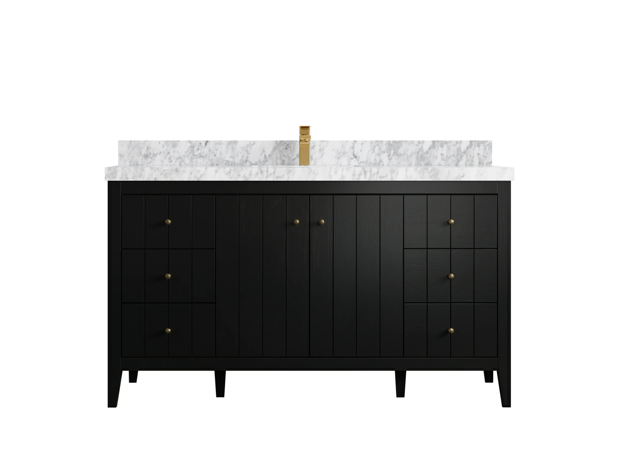 Atlanta 60 in. W x 22 in. D Single Sink Bathroom Vanity BLK - Willow Bath and Vanity
