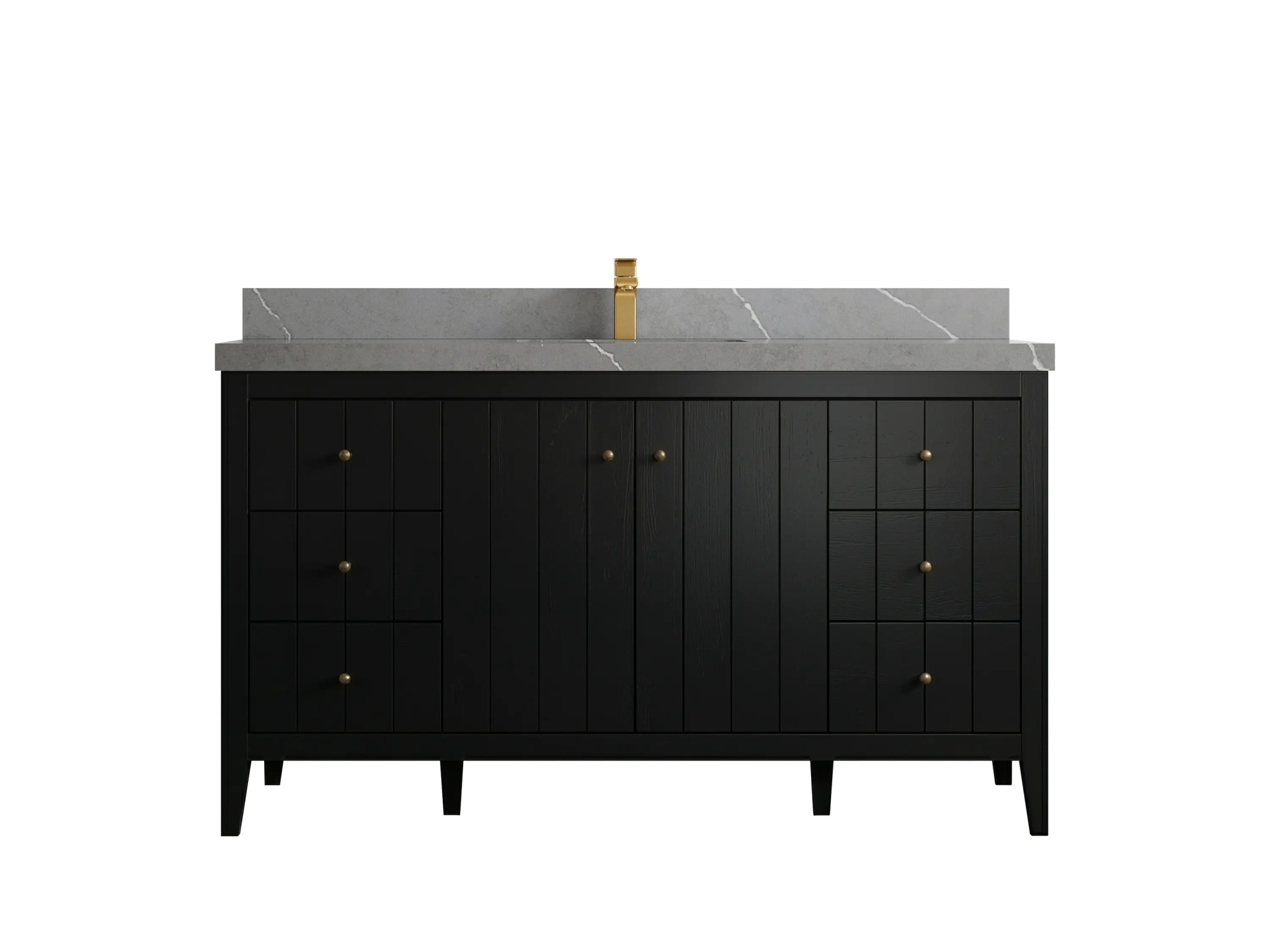 Atlanta 60 in. W x 22 in. D Single Sink Bathroom Vanity BLK - Willow Bath and Vanity