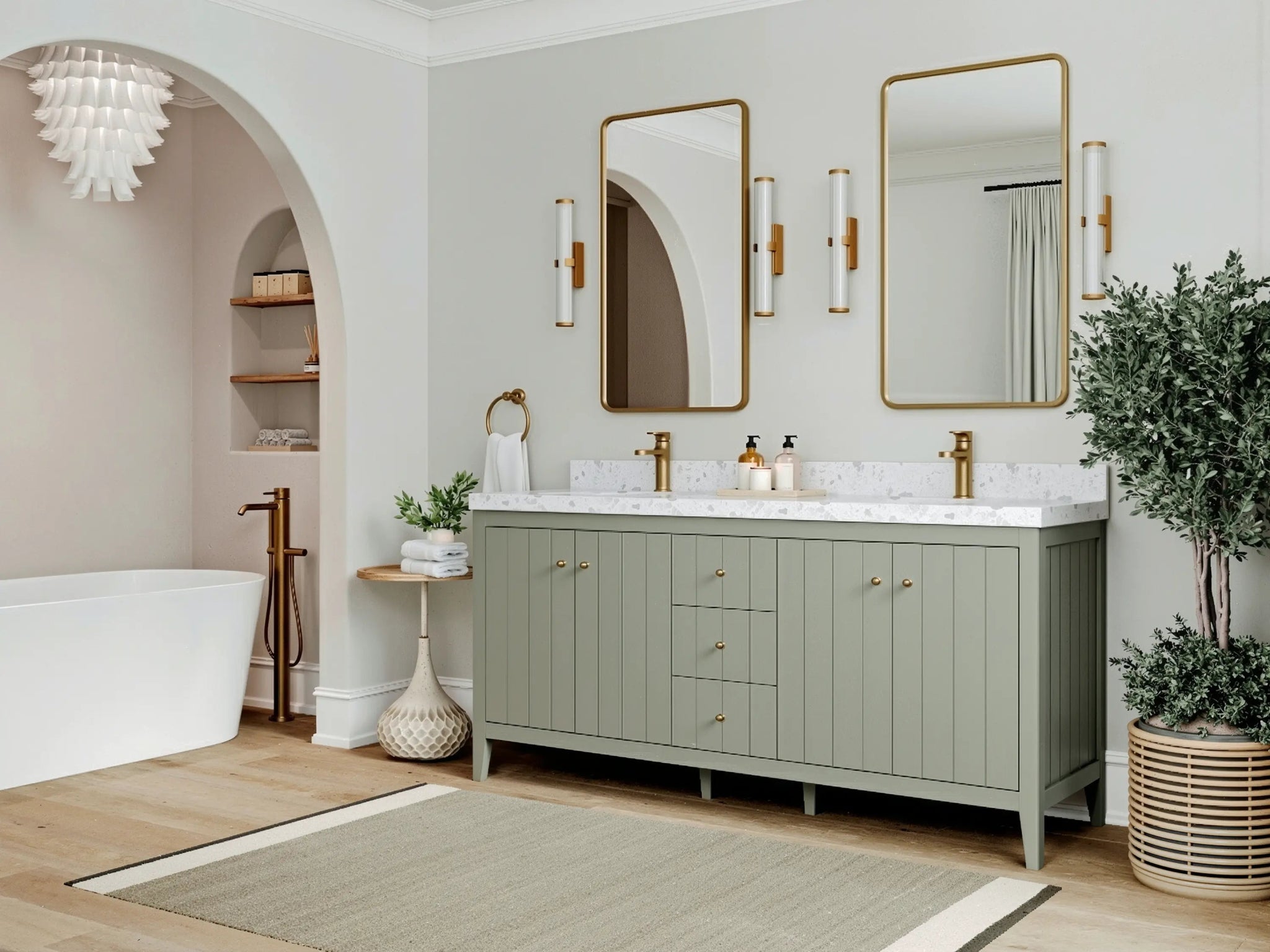 Atlanta 72 in. W x 22 in. D Double Sink Bathroom Vanity - Willow Bath and Vanity