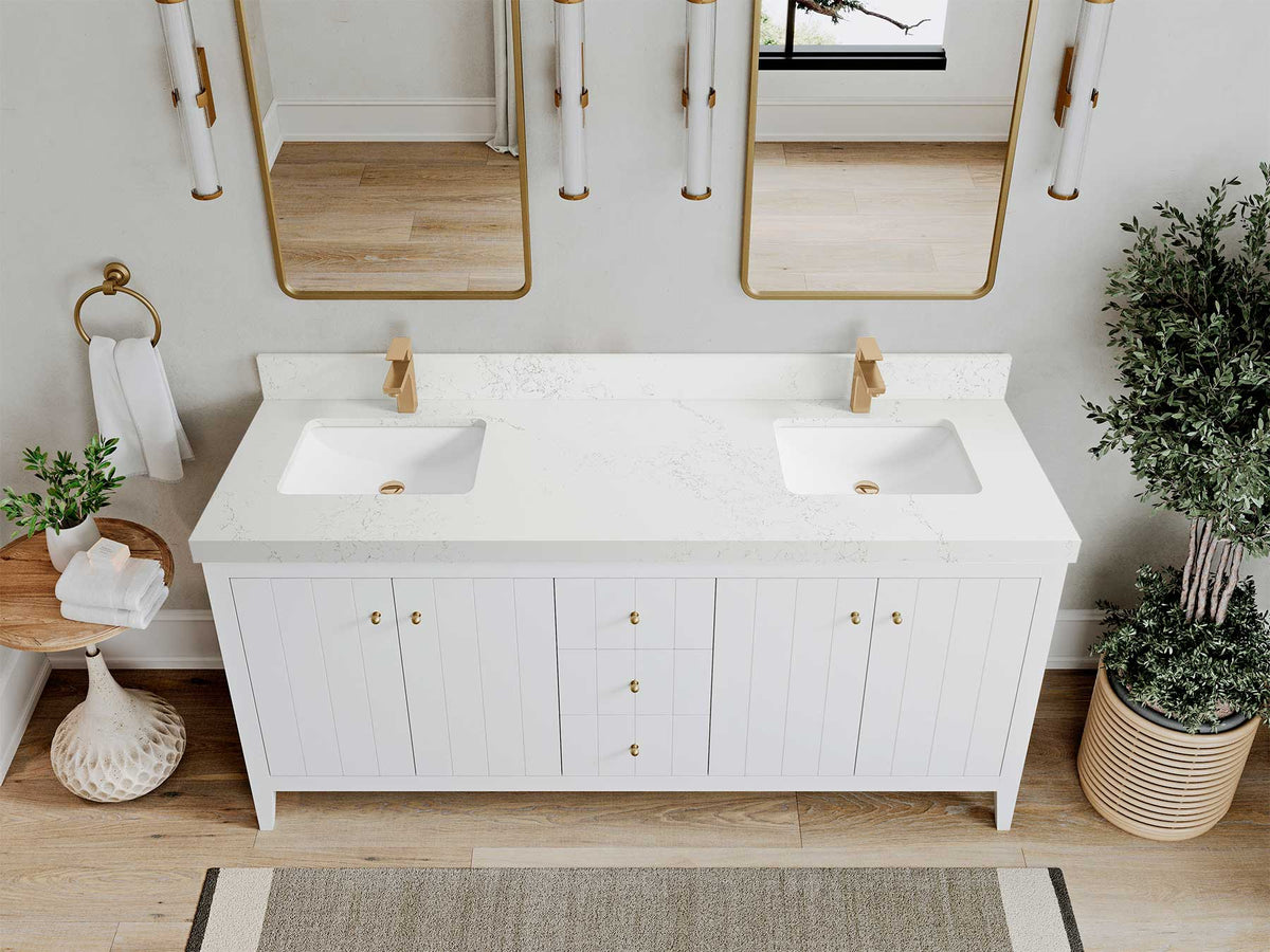 Atlanta 72 in. W x 22 in. D Double Sink Bathroom Vanity - Willow Bath and Vanity