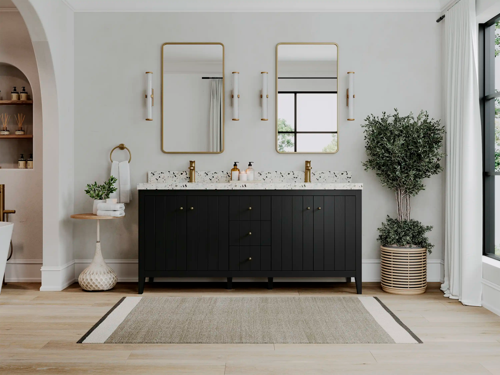 Atlanta 72 in. W x 22 in. D Double Sink Bathroom Vanity - Willow Bath and Vanity
