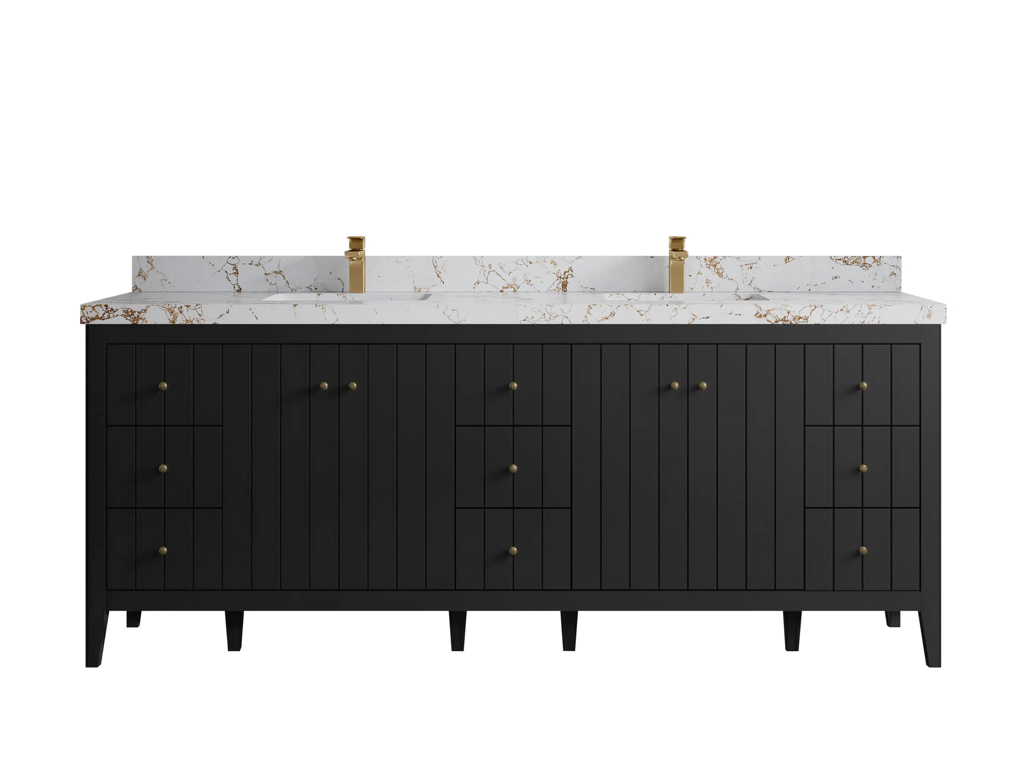 Atlanta 84 in. W x 22 in. D Double Sink Bathroom Vanity - Willow Bath and Vanity