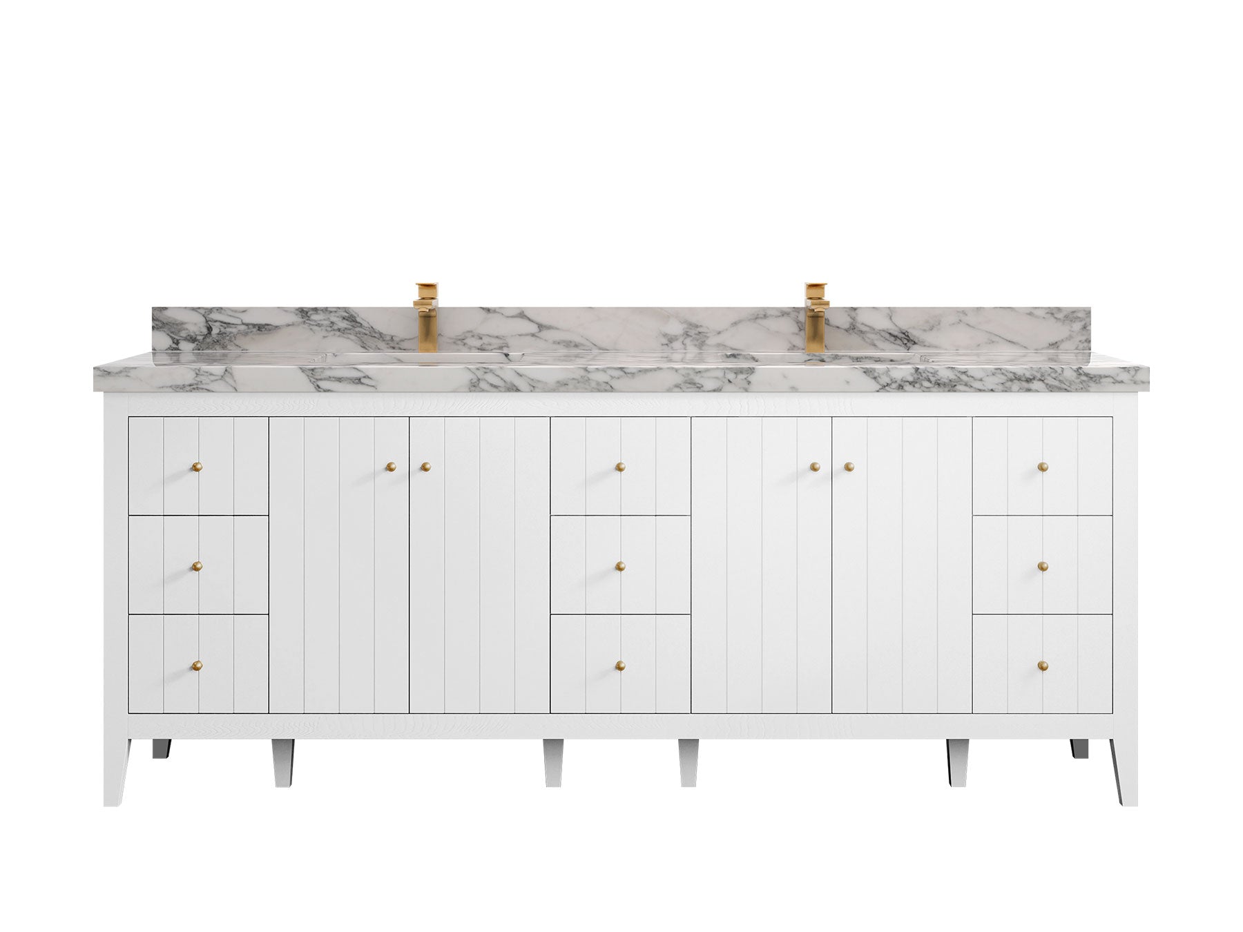 Atlanta 84 in. W x 22 in. D Double Sink Bathroom Vanity - Willow Bath and Vanity