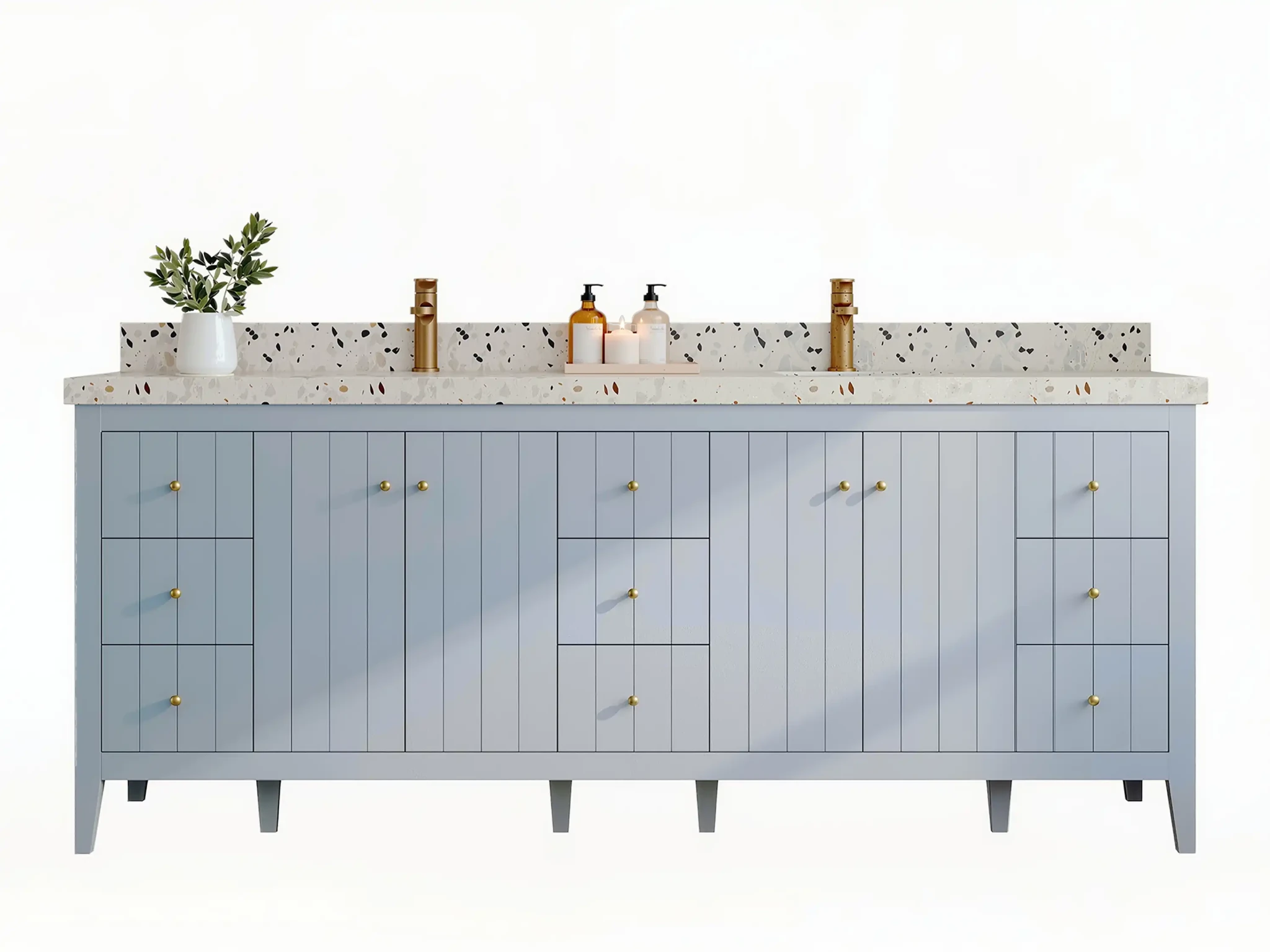 Atlanta 84 in. W x 22 in. D Double Sink Bathroom Vanity - Willow Bath and Vanity