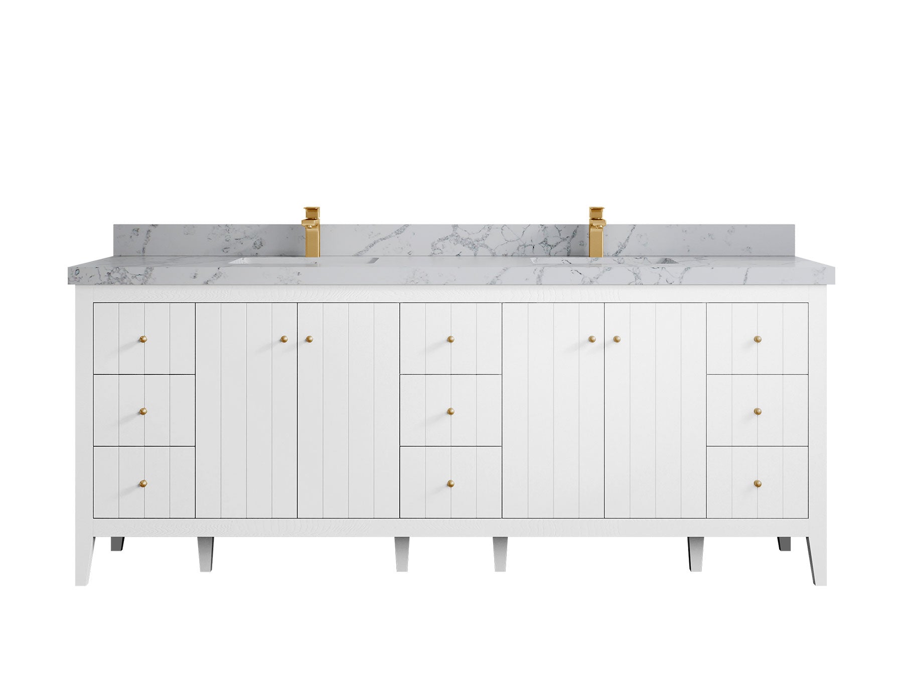 Atlanta 84 in. W x 22 in. D Double Sink Bathroom Vanity - Willow Bath and Vanity