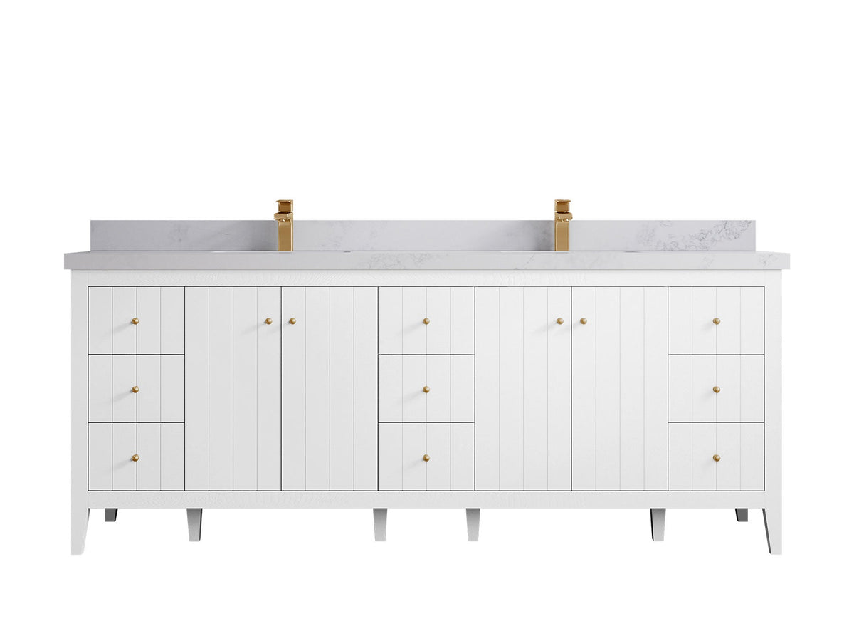 Atlanta 84 in. W x 22 in. D Double Sink Bathroom Vanity - Willow Bath and Vanity