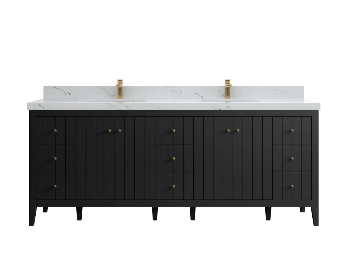 Atlanta 84 in. W x 22 in. D Double Sink Bathroom Vanity - Willow Bath and Vanity
