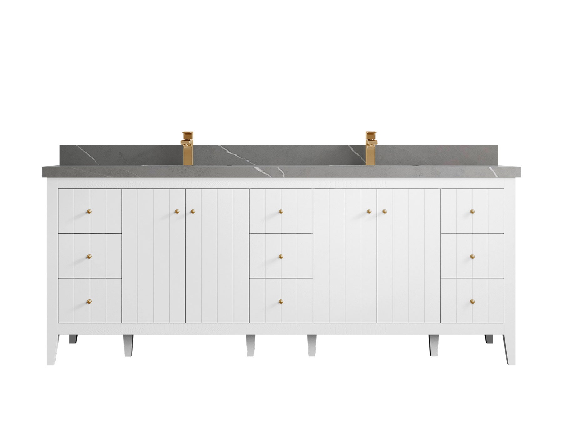 Atlanta 84 in. W x 22 in. D Double Sink Bathroom Vanity - Willow Bath and Vanity
