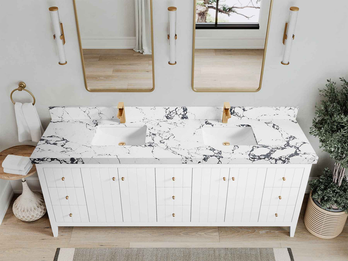 Atlanta 84 in. W x 22 in. D Double Sink Bathroom Vanity - Willow Bath and Vanity