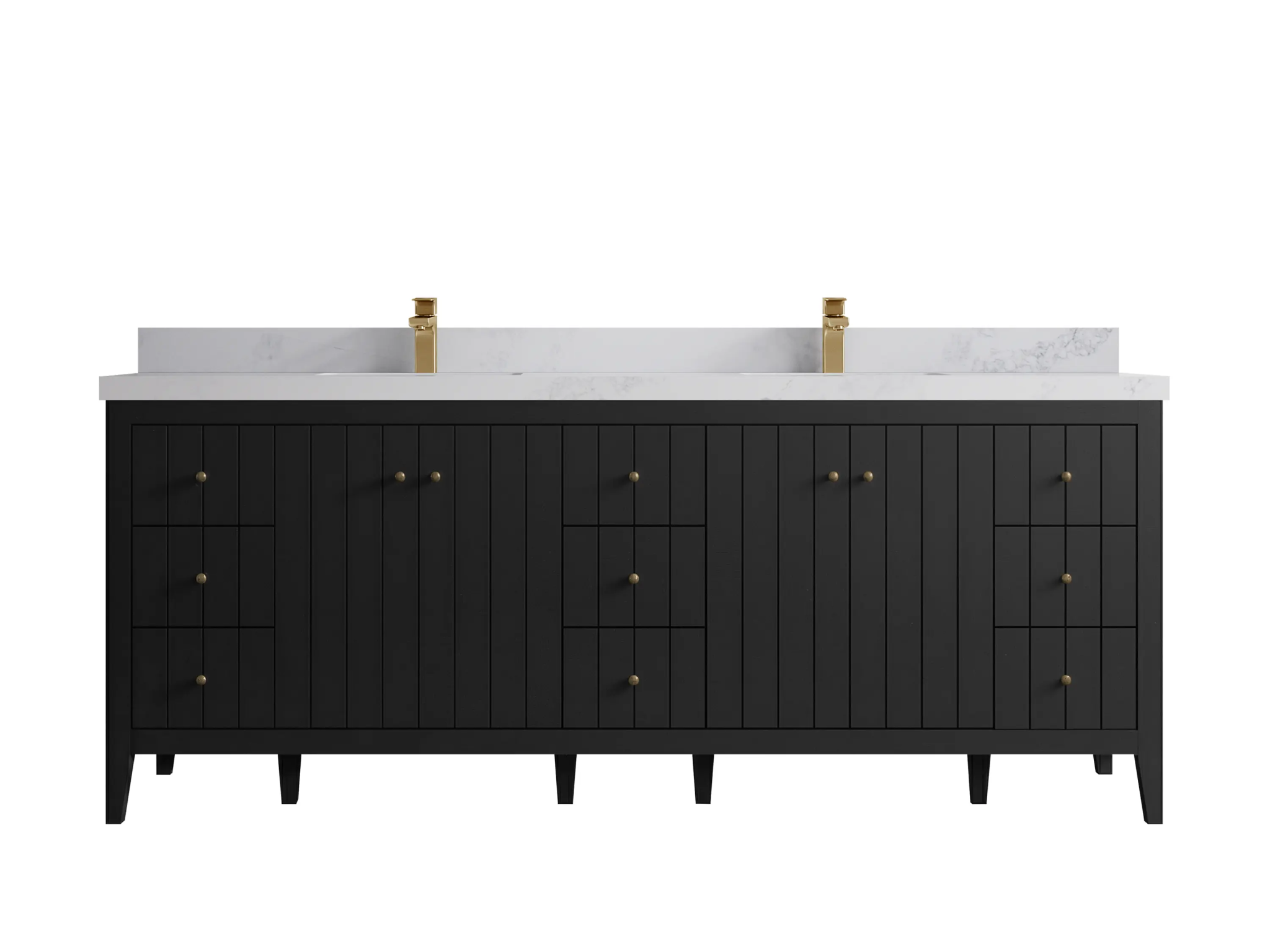Atlanta 84 in. W x 22 in. D Double Sink Bathroom Vanity - Willow Bath and Vanity