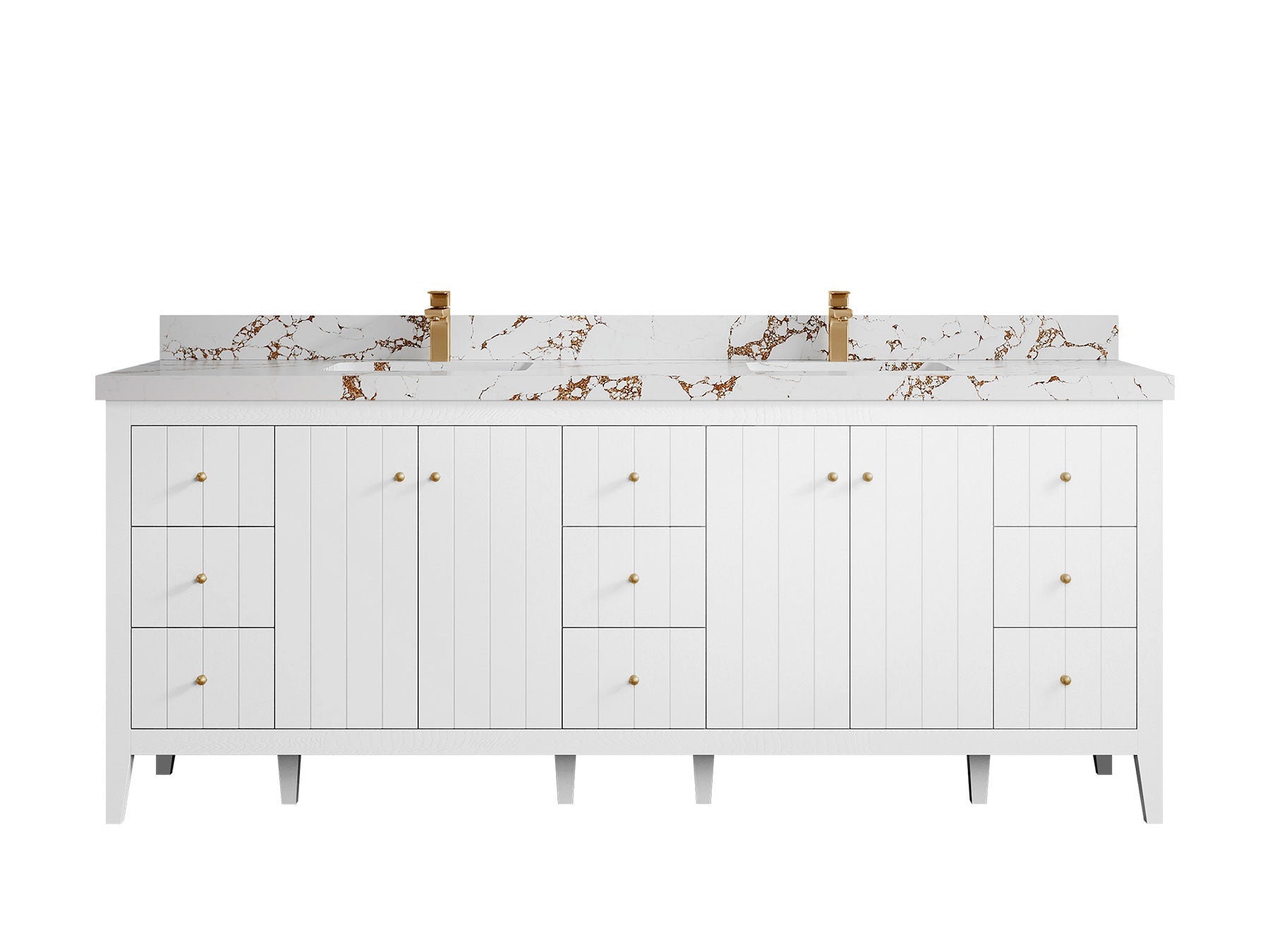 Atlanta 84 in. W x 22 in. D Double Sink Bathroom Vanity - Willow Bath and Vanity