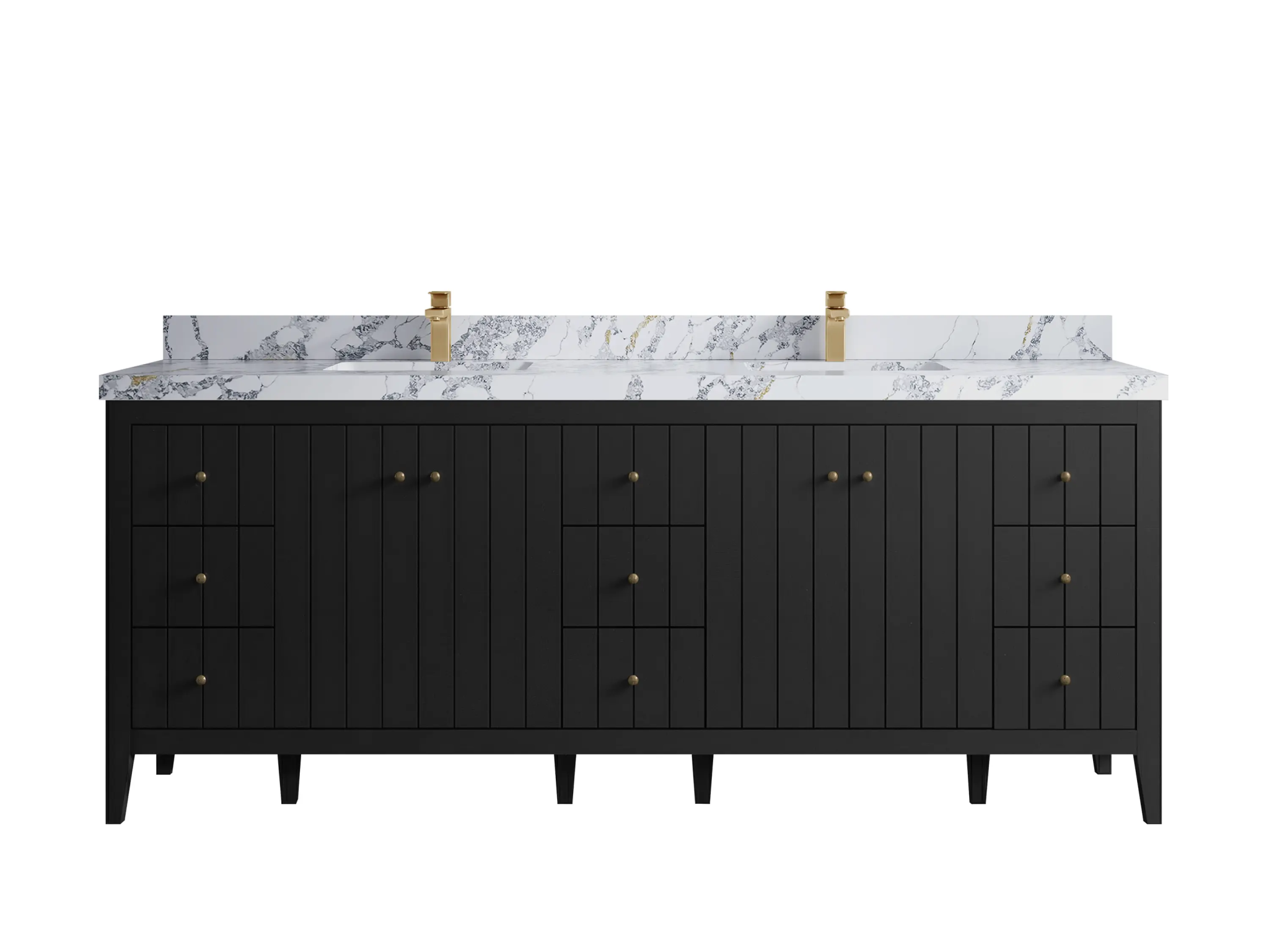 Atlanta 84 in. W x 22 in. D Double Sink Bathroom Vanity - Willow Bath and Vanity