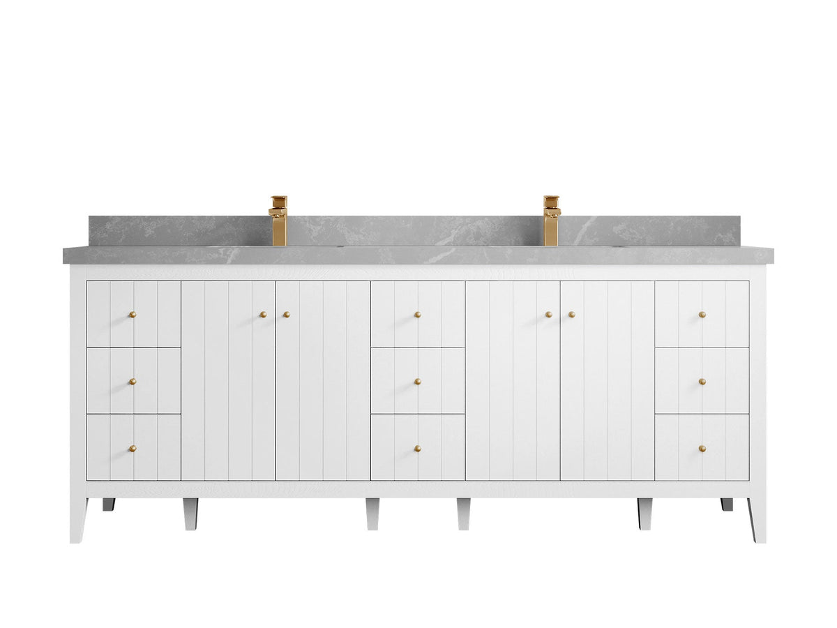 Atlanta 84 in. W x 22 in. D Double Sink Bathroom Vanity - Willow Bath and Vanity