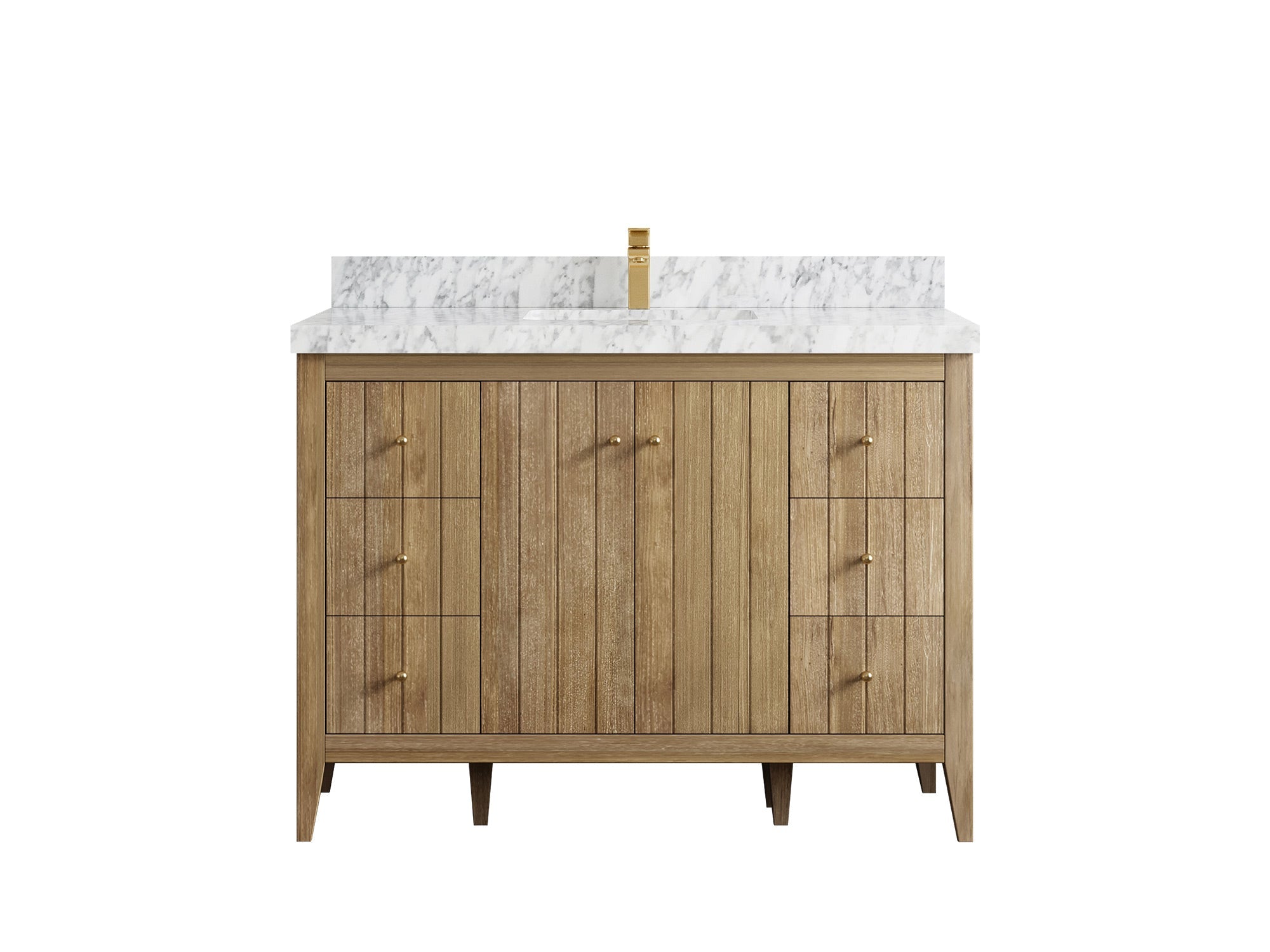 Atlanta Teak Wood 48 in. W x 22 in. D Single Sink Bathroom Vanity - Willow Bath and Vanity