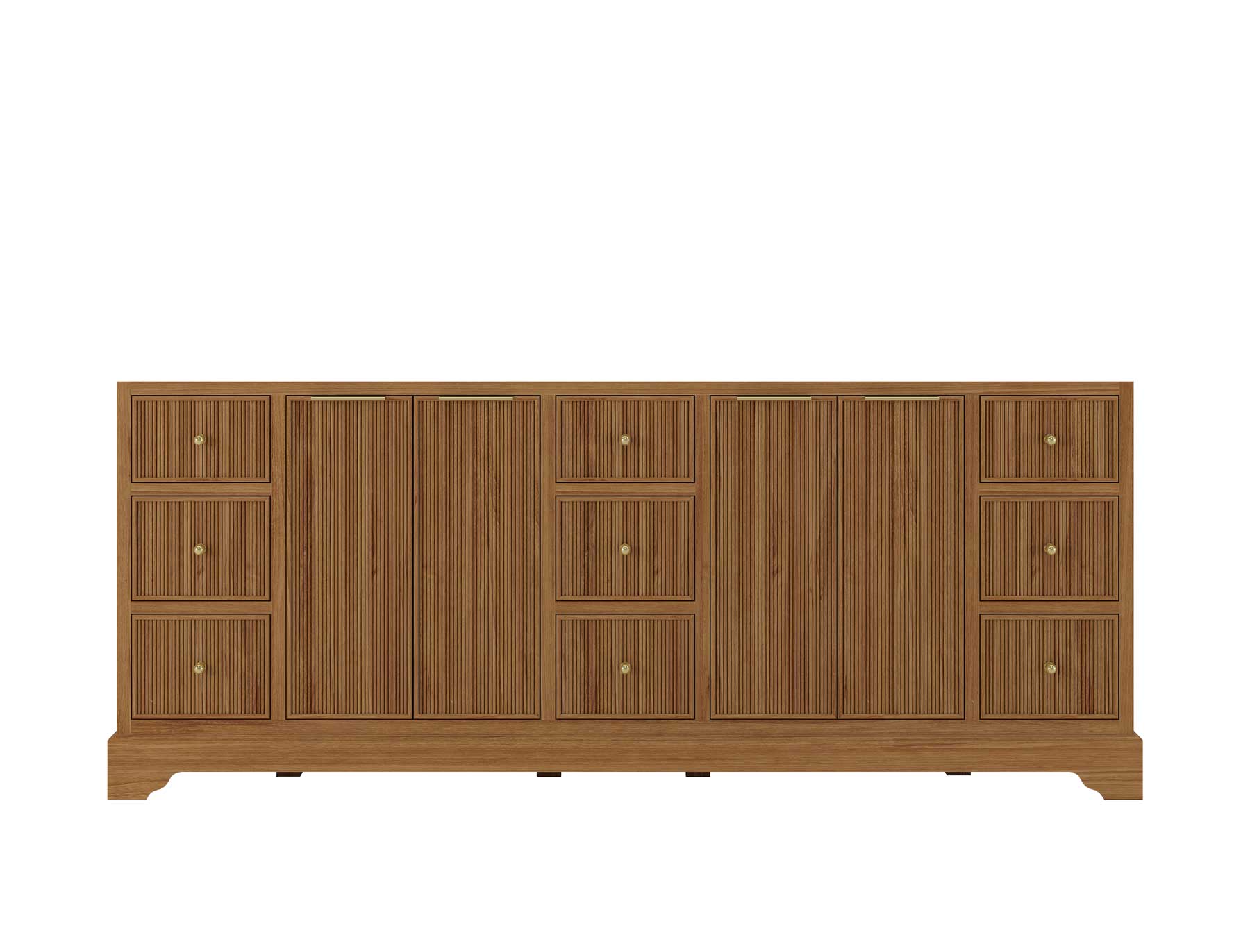 Austin Teak Wood 84 in. W x 22 in. D Double Sink Bathroom Vanity - Willow Bath and Vanity