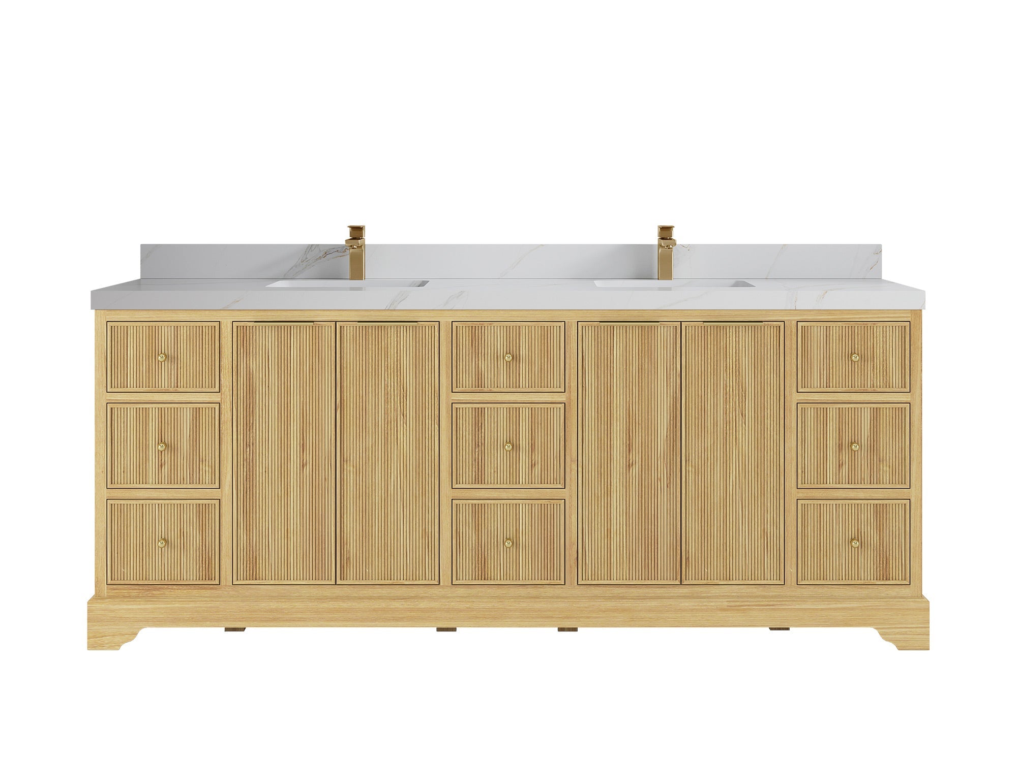 Austin Teak Wood 84 in. W x 22 in. D Double Sink Bathroom Vanity - Willow Bath and Vanity