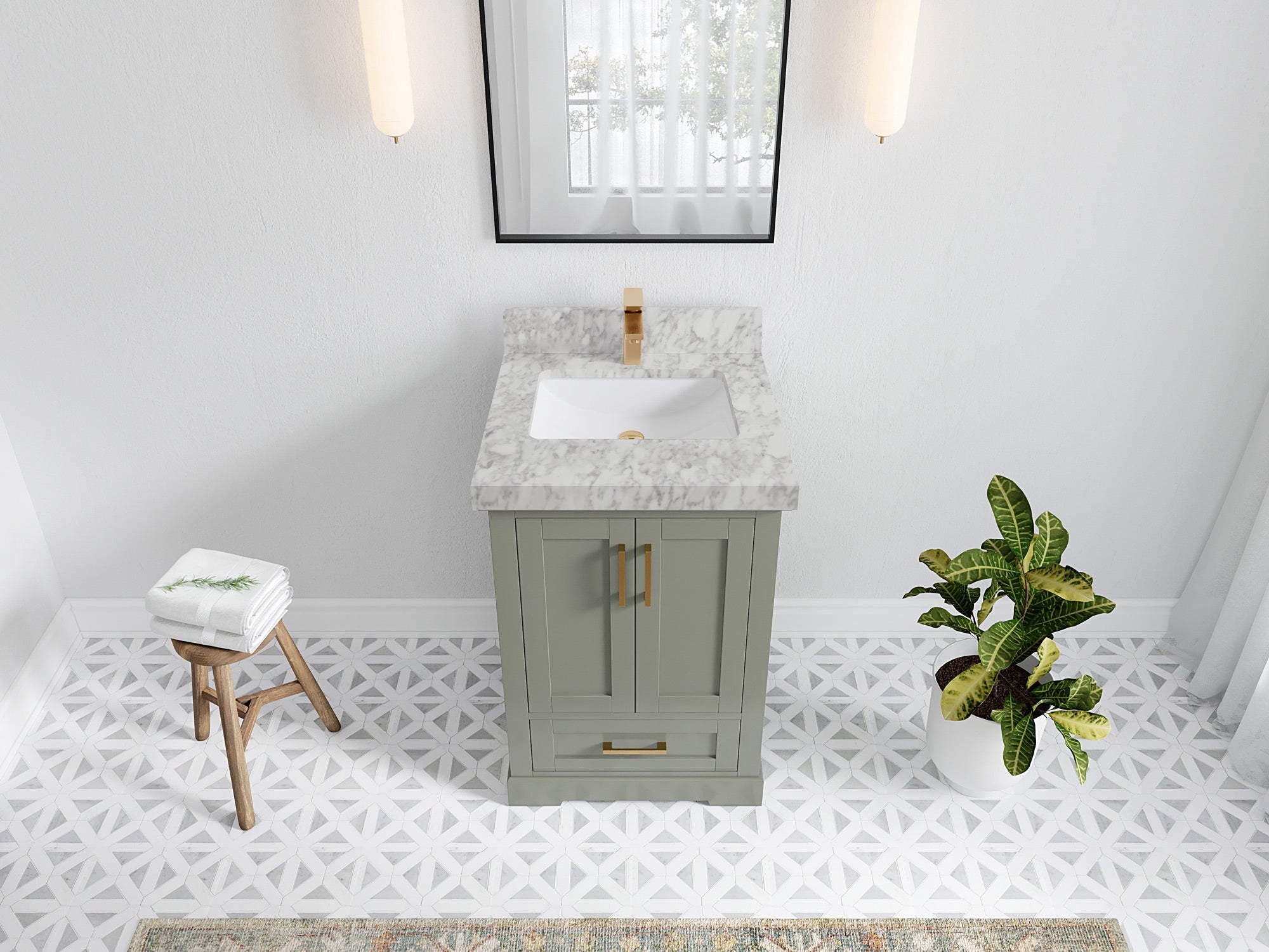 Boston 24 in. W x 22 in. D Single Sink Bathroom Vanity - Willow Bath and Vanity